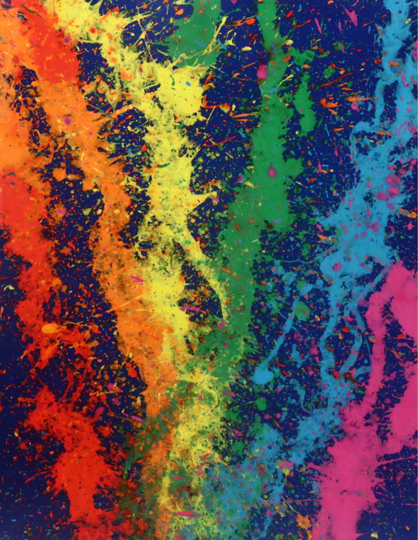 Jason Michael Durham Abstract Mixed Media Painting "Over The Rainbow," 2025