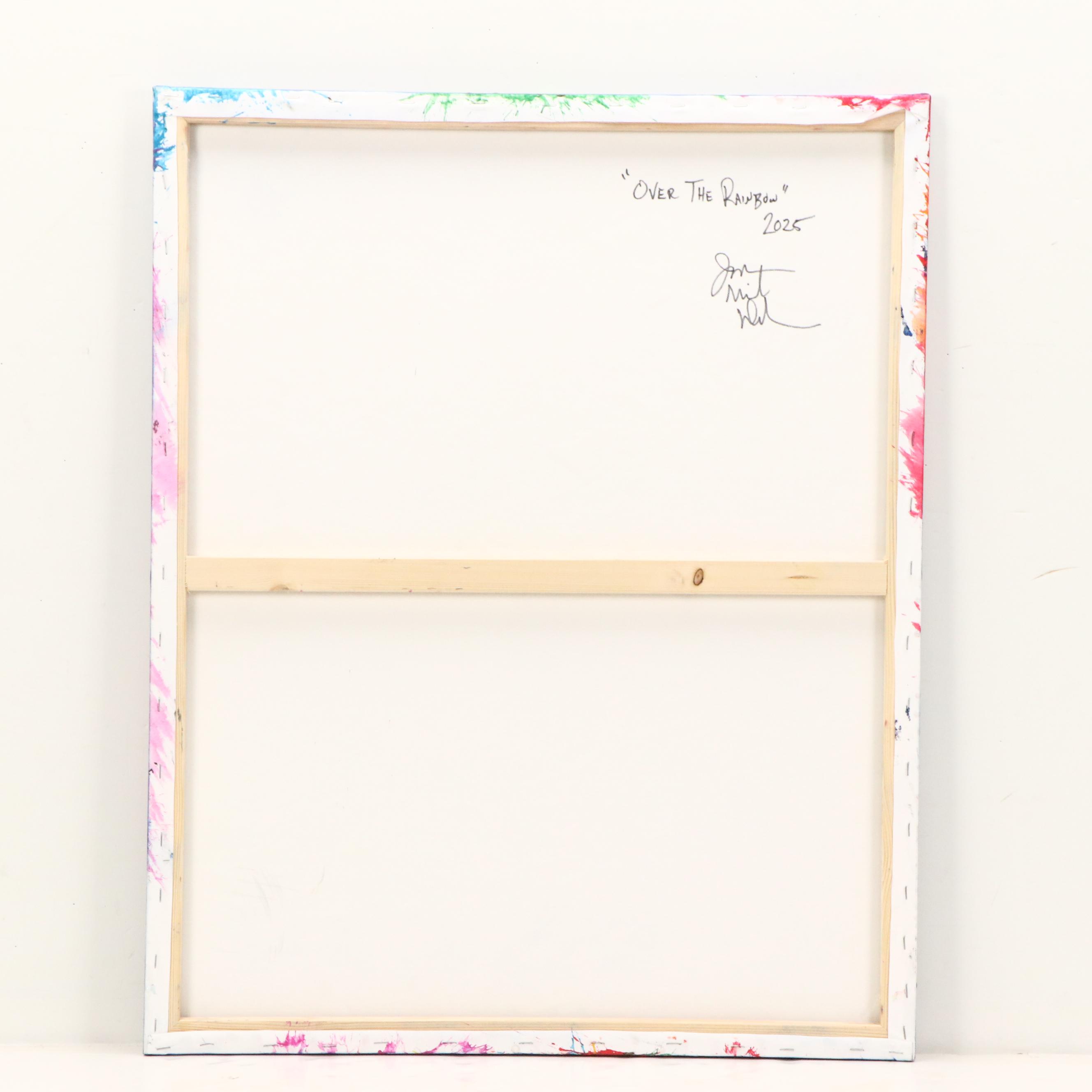 Jason Michael Durham Abstract Mixed Media Painting "Over The Rainbow," 2025