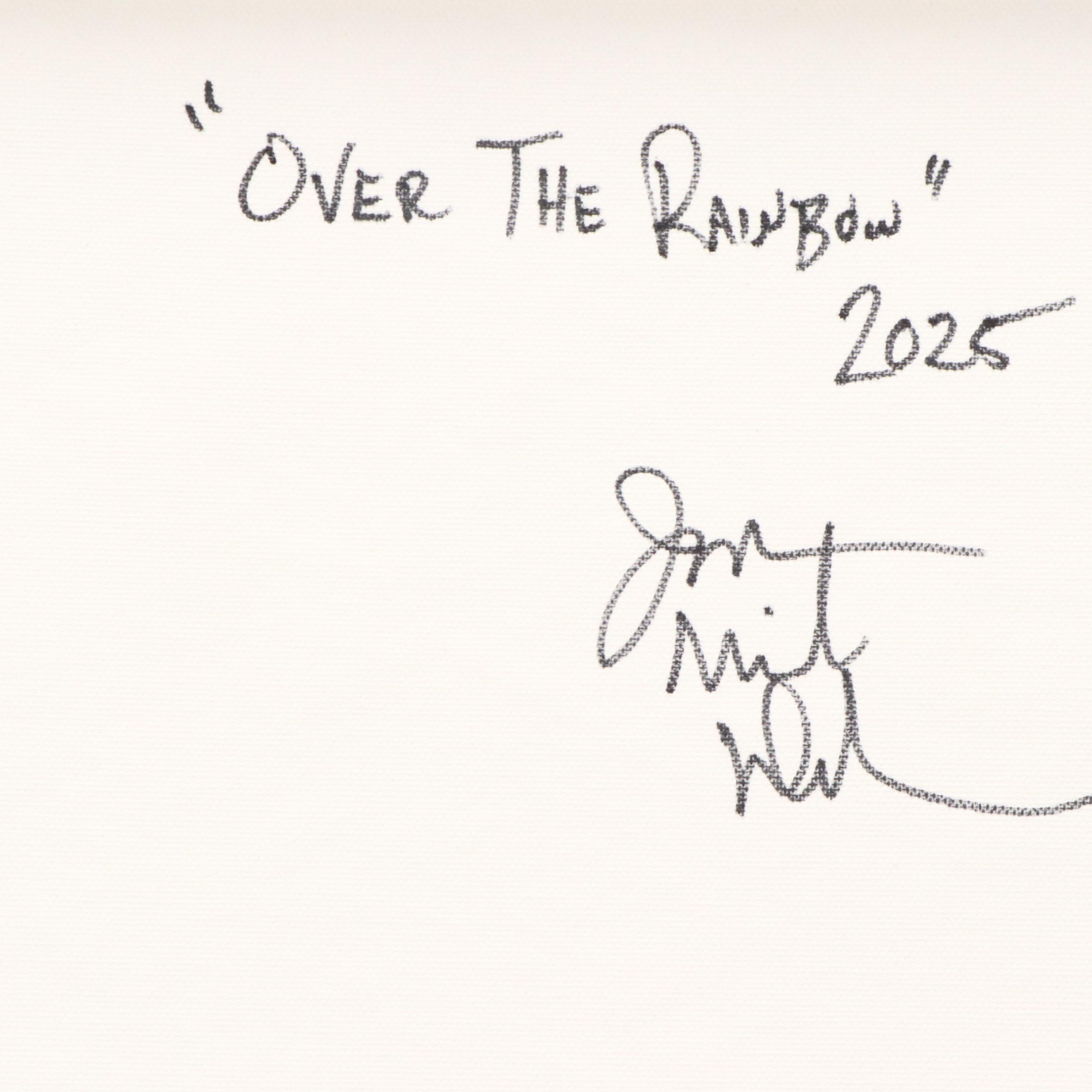 Jason Michael Durham Abstract Mixed Media Painting "Over The Rainbow," 2025