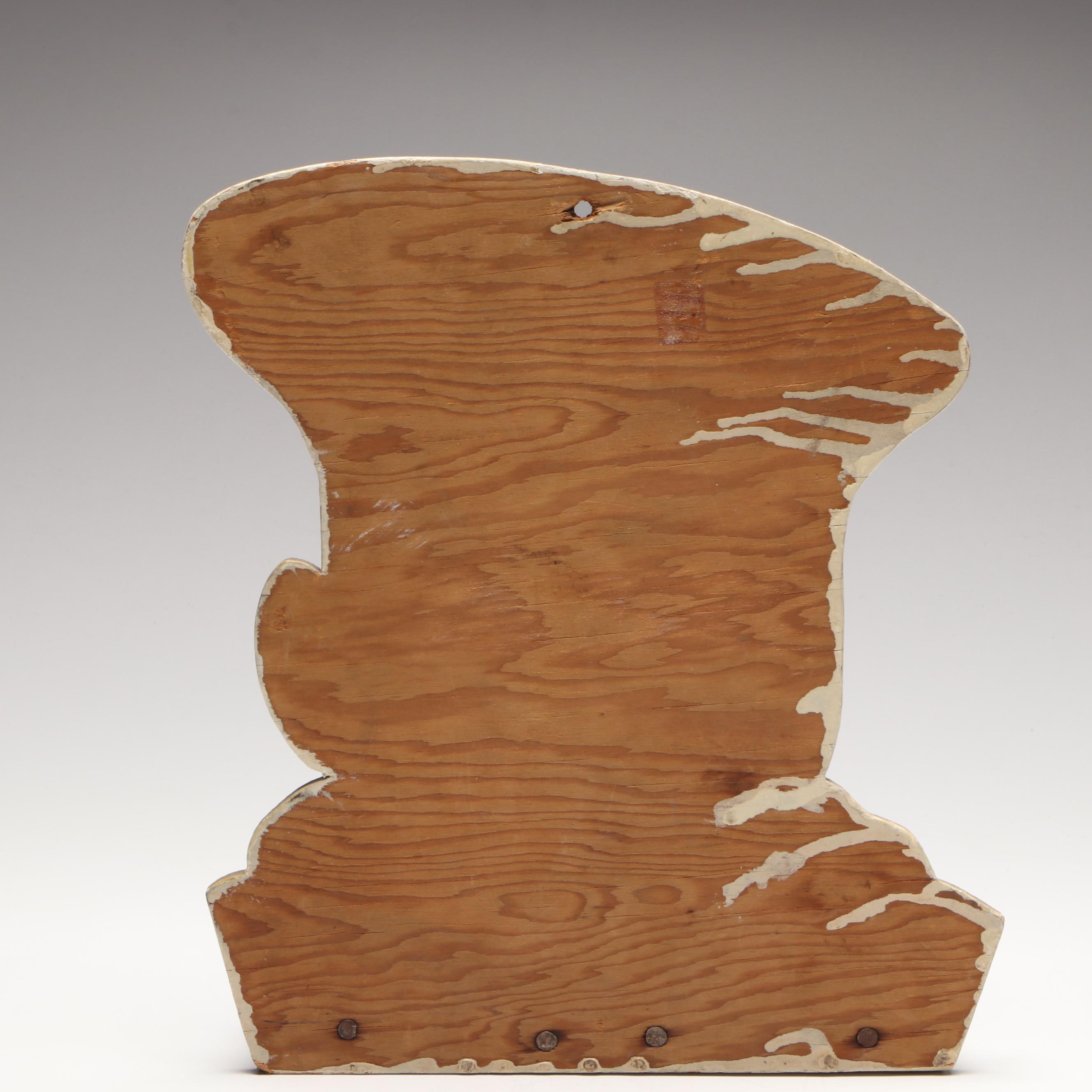 Hand-Painted Wooden Chef's Head Wall Mount Kitchen Knife Rack