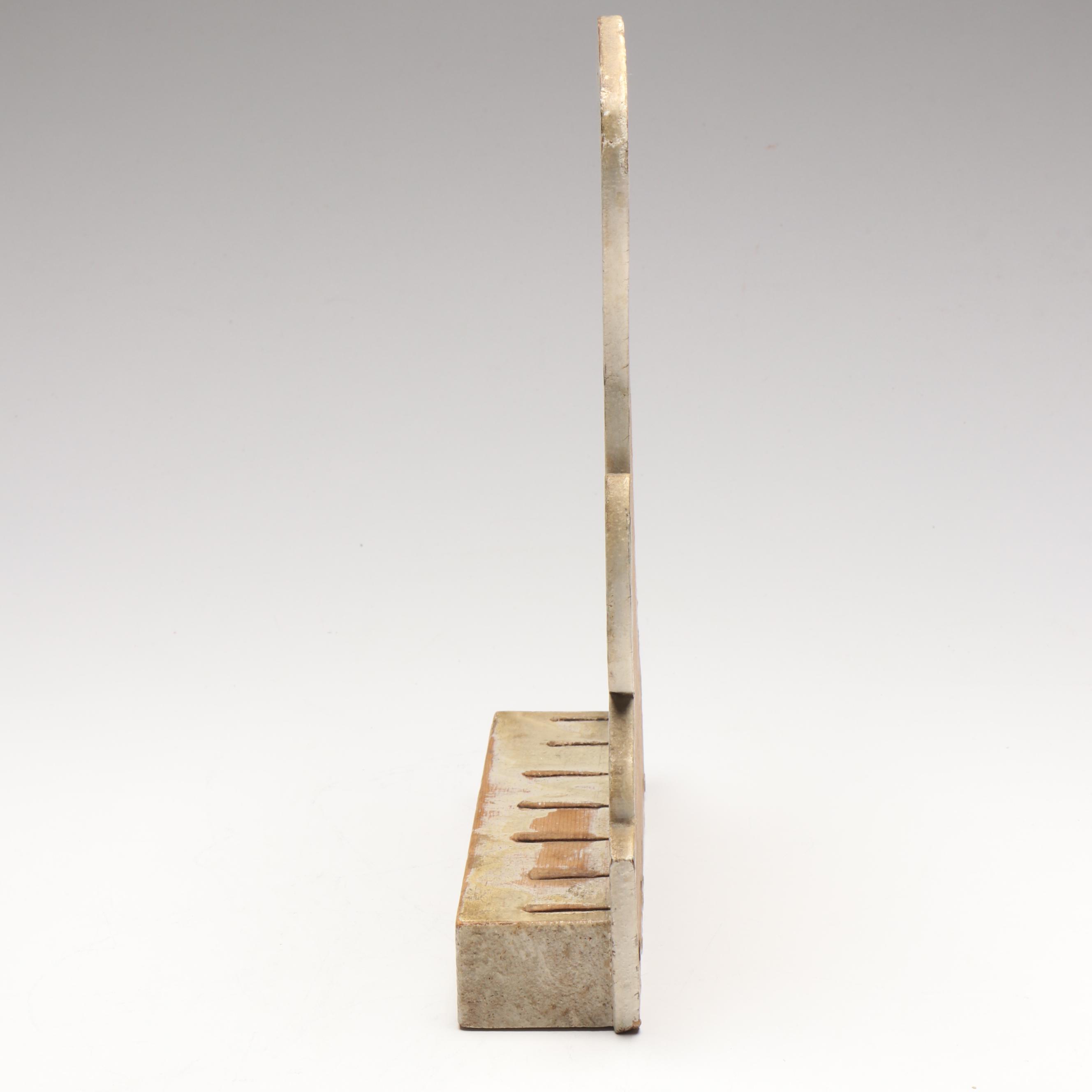 Hand-Painted Wooden Chef's Head Wall Mount Kitchen Knife Rack