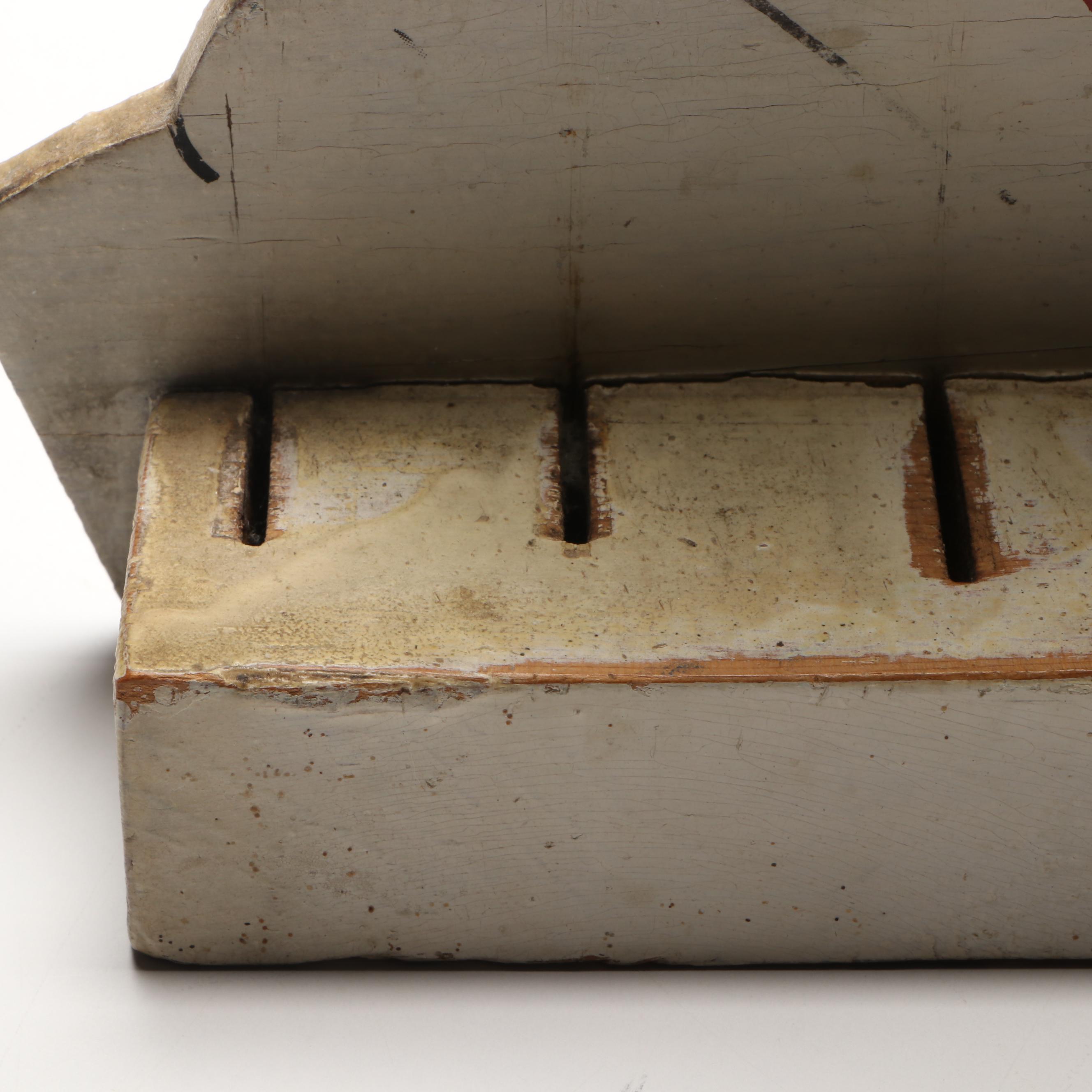 Hand-Painted Wooden Chef's Head Wall Mount Kitchen Knife Rack