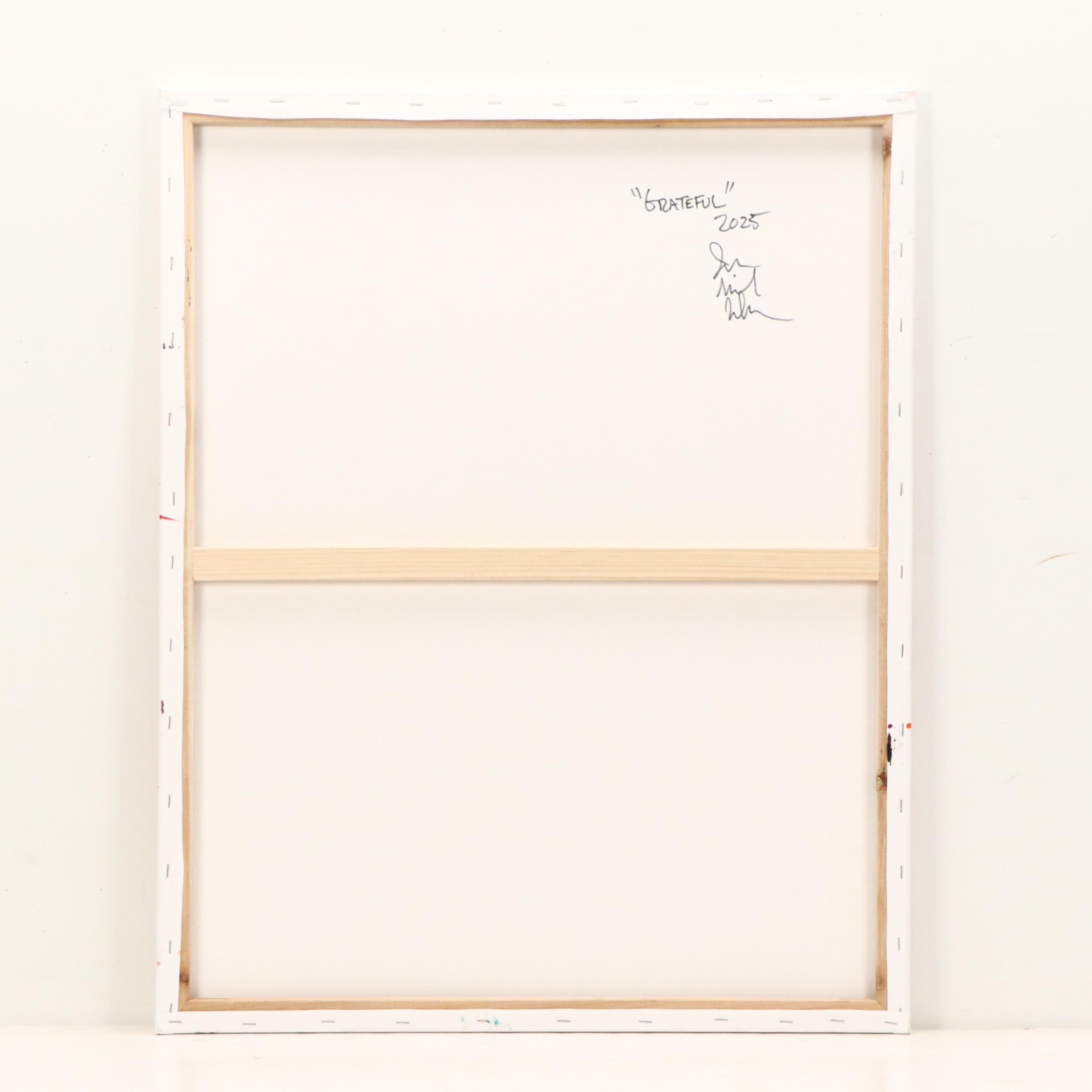 Jason Michael Durham Abstract Mixed Media Painting "Grateful," 2025