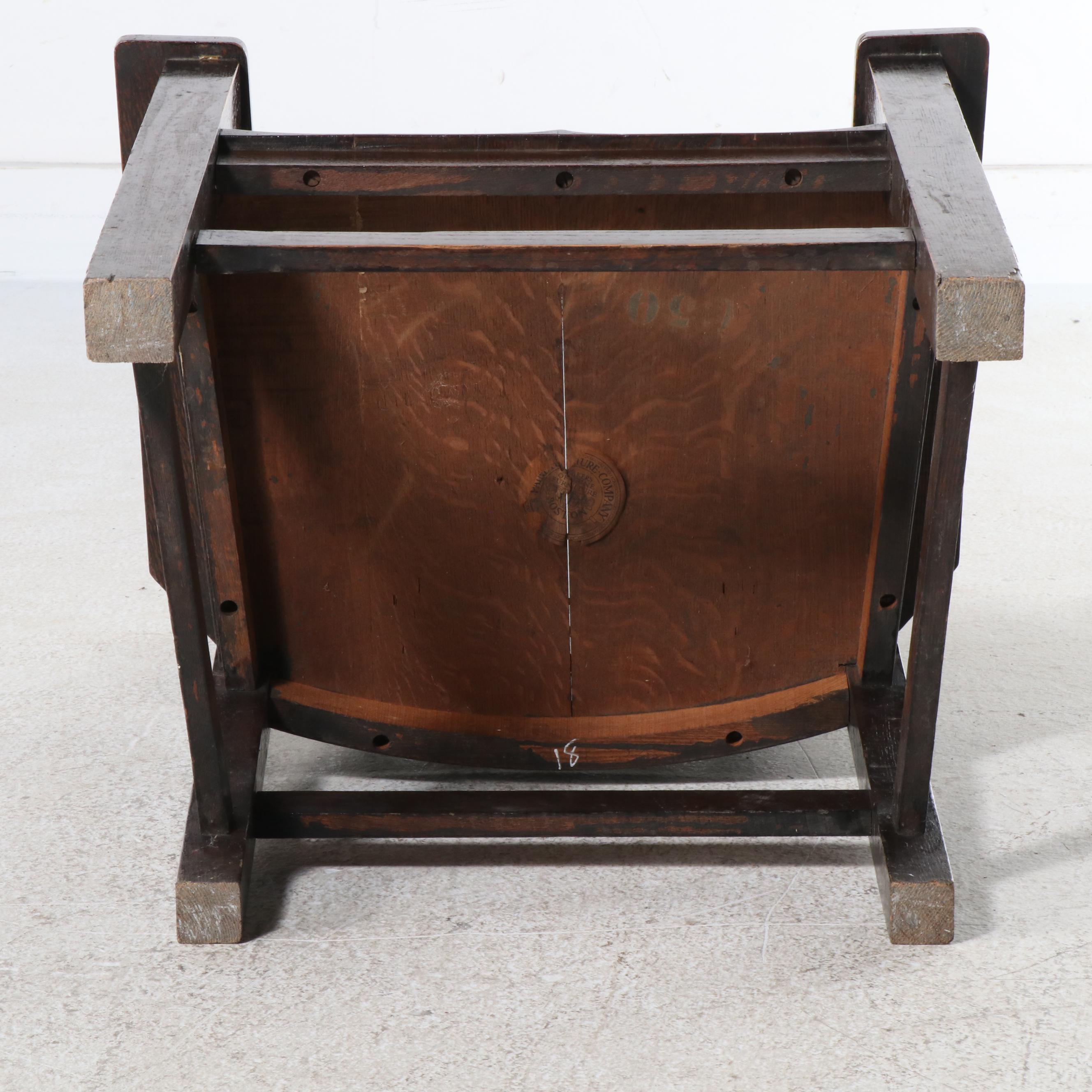 Set of Four Paine Furniture Co. Arts & Crafts Oak Armchairs