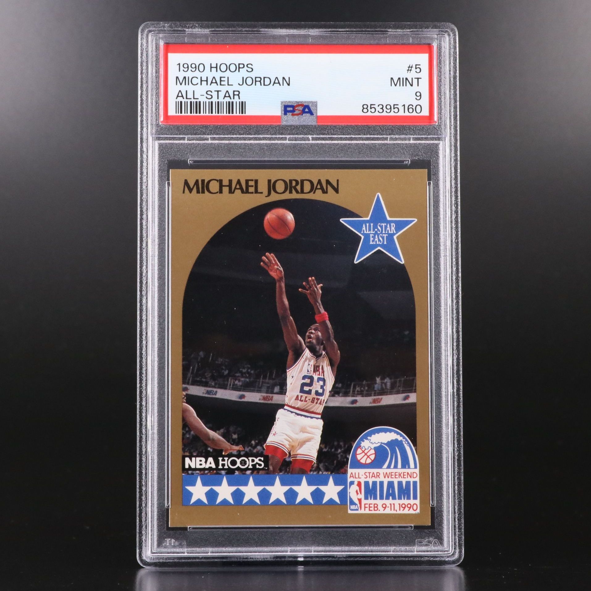 1990 NBA Hoops Michael Jordan All-Star Basketball Card Graded PSA 9