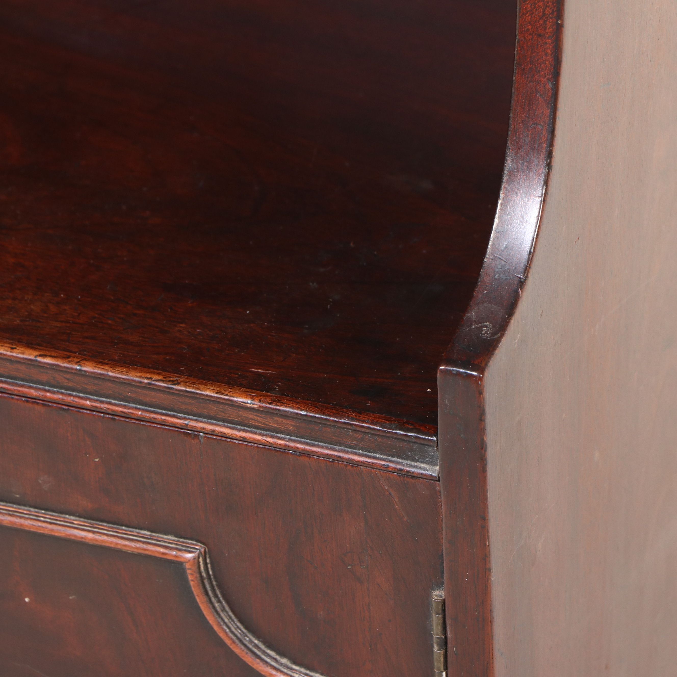 Regency Style Mahogany Waterfall Bookcase