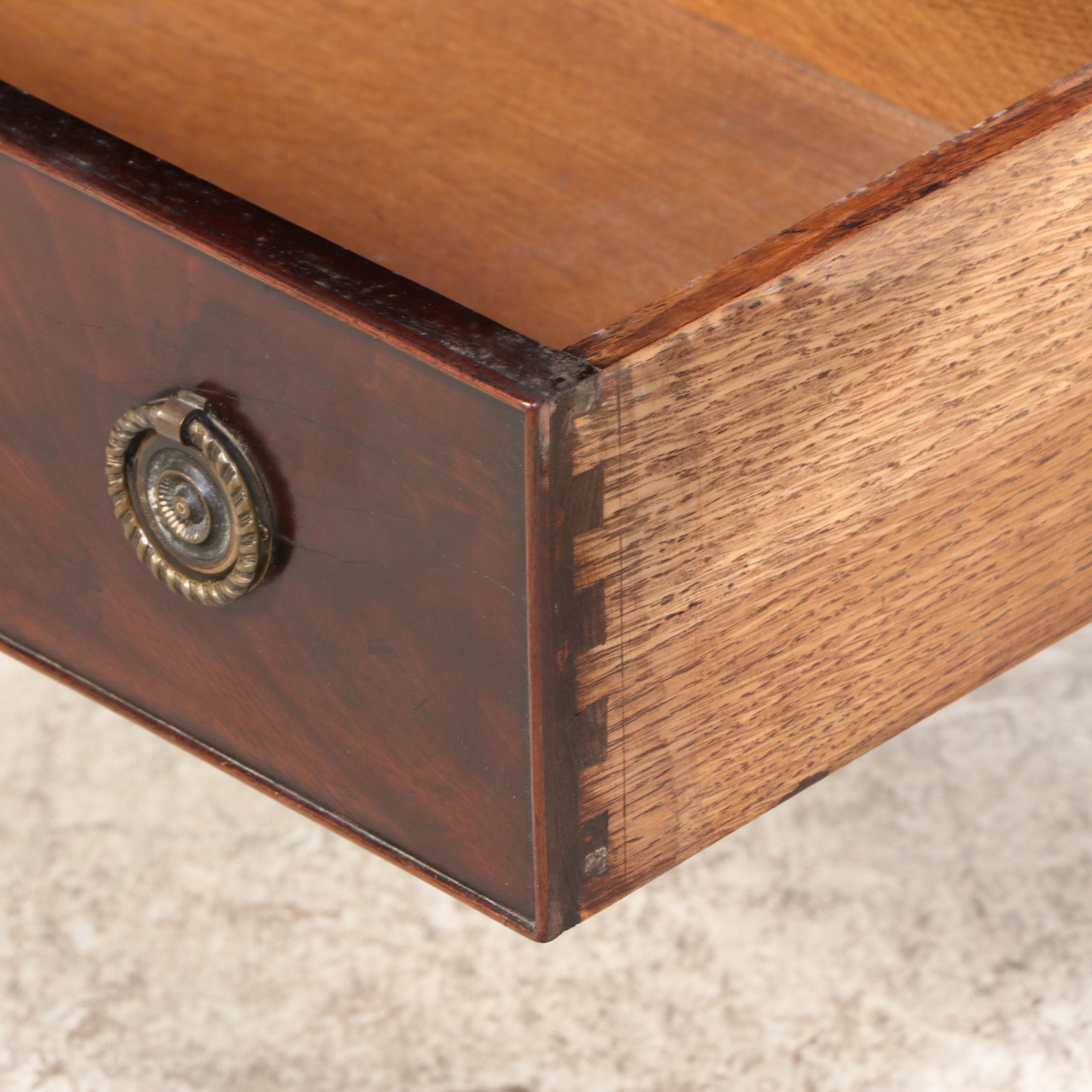 Regency Style Mahogany Waterfall Bookcase