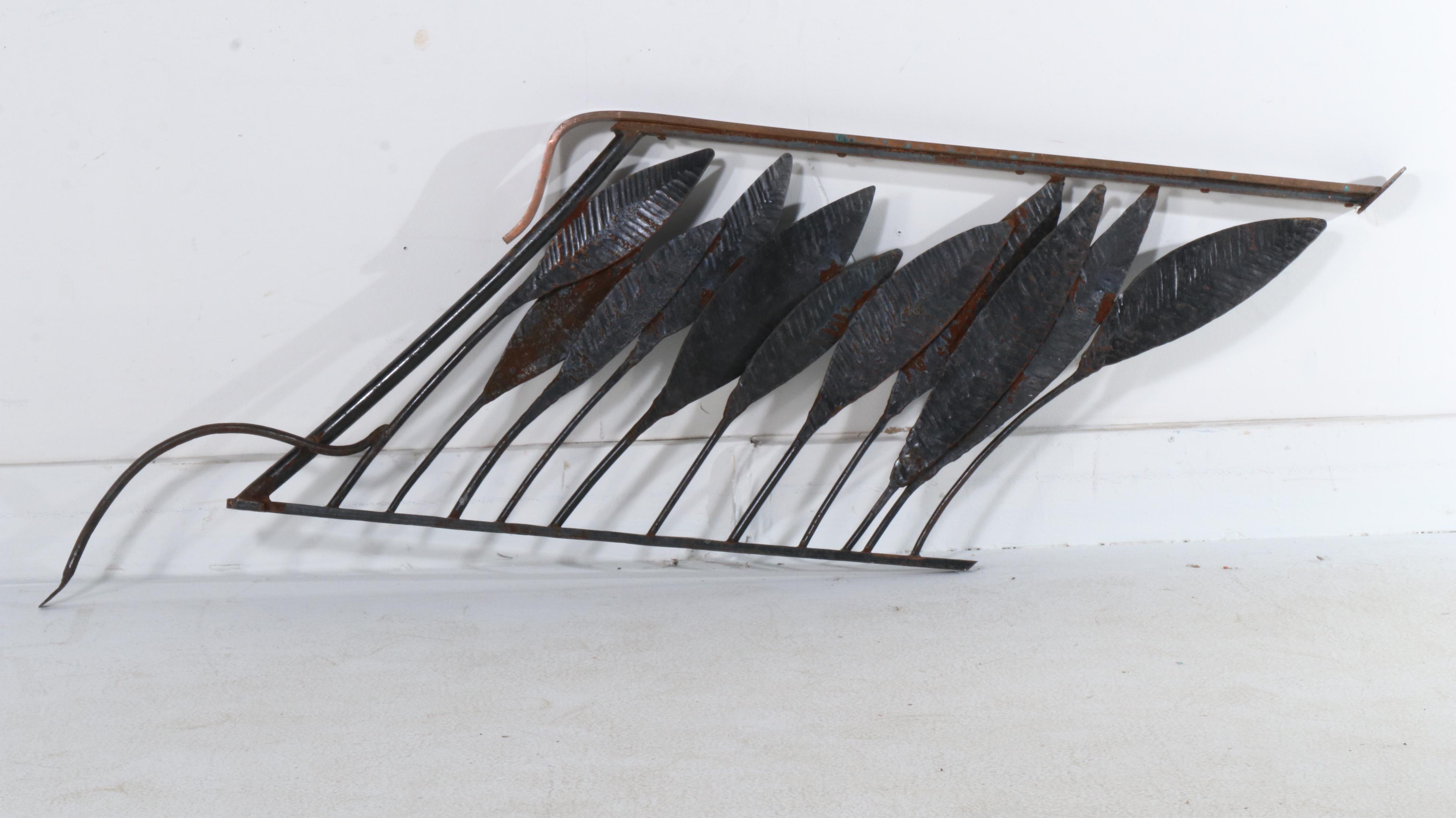 Cincinnati Netherland Plaza Art Deco Custom Forged Iron and Copper Side Rails