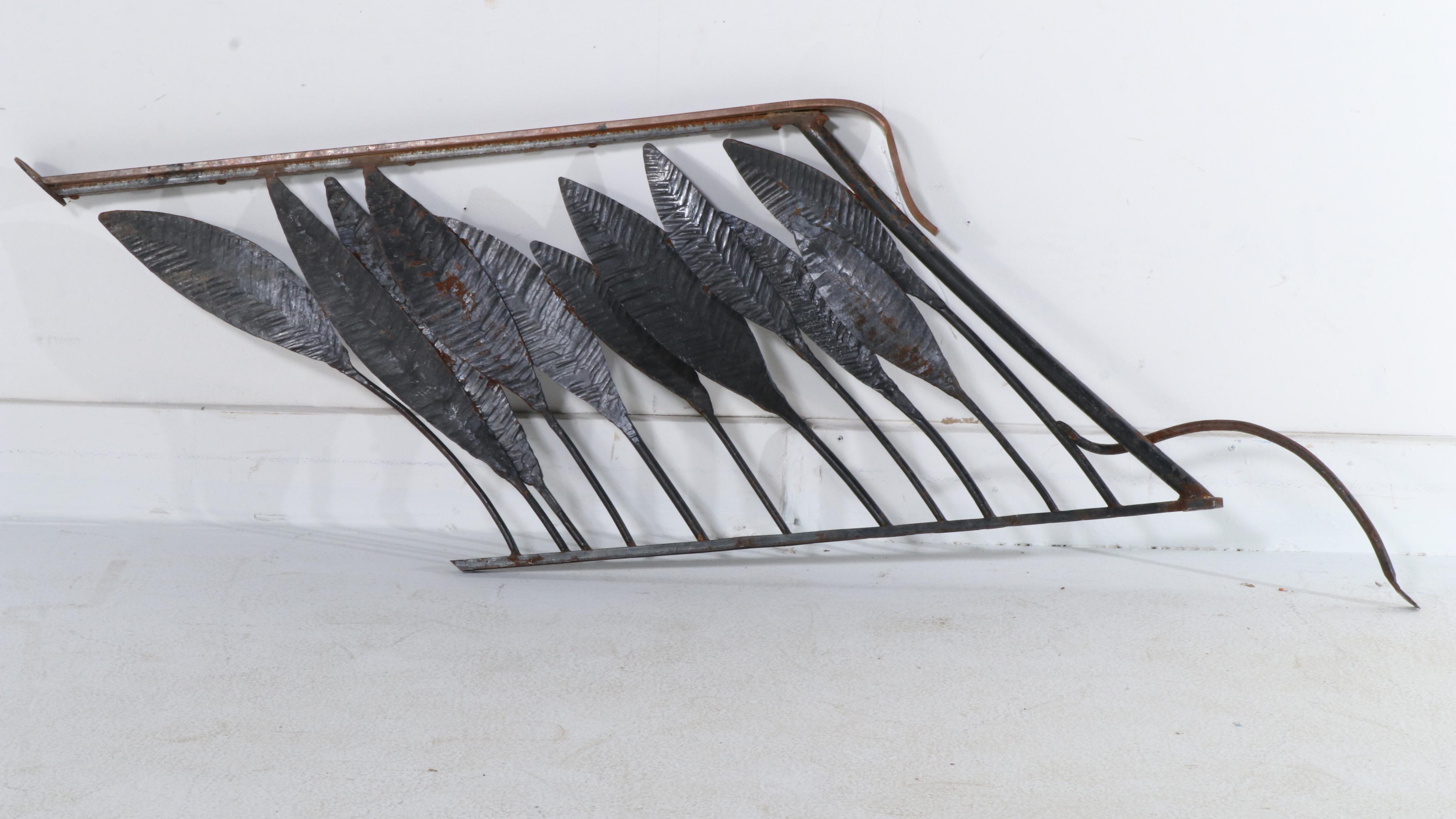 Cincinnati Netherland Plaza Art Deco Custom Forged Iron and Copper Side Rails