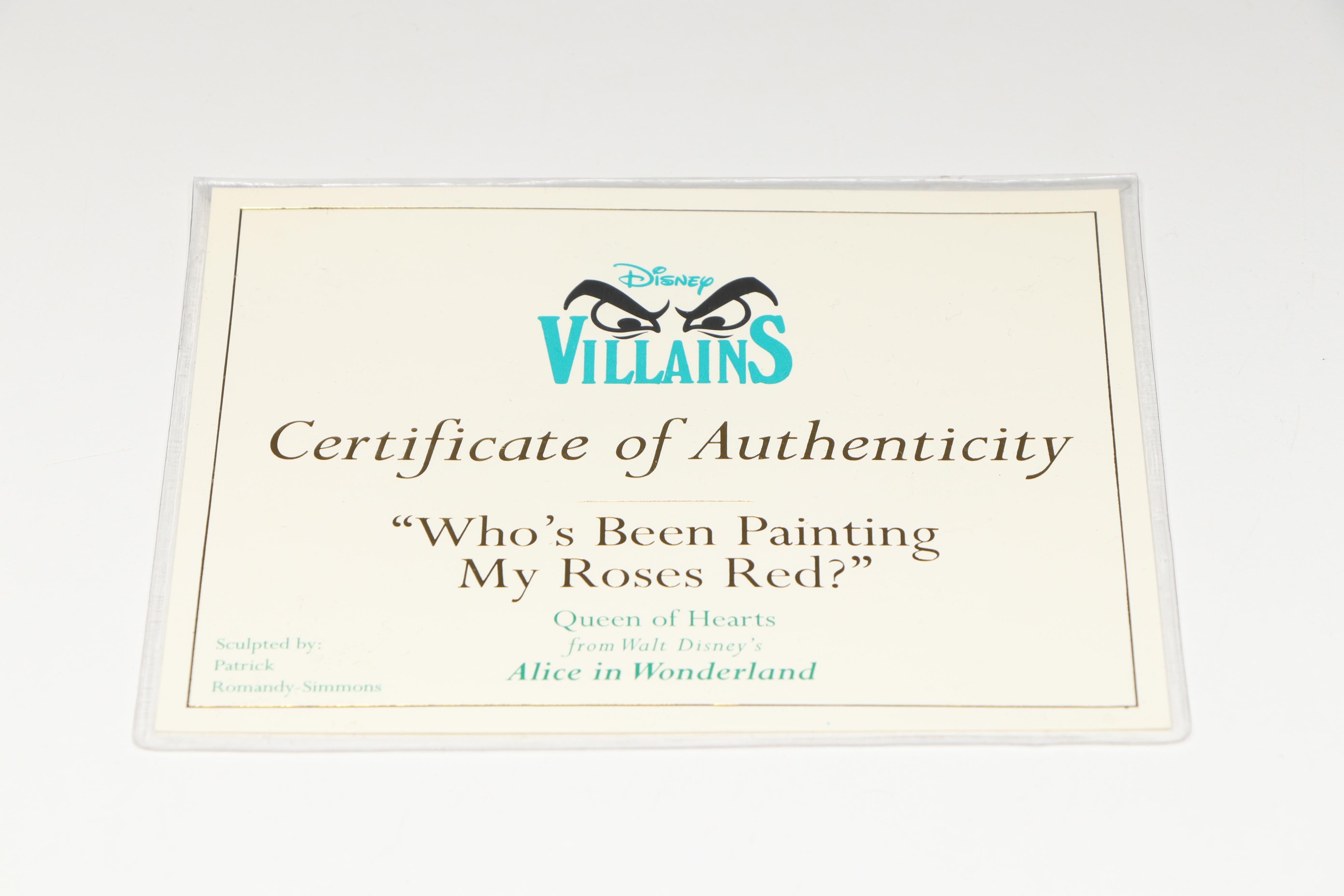 Disney Villains "Who's Been Painting My Roses Red?" Collectors Society Figurine