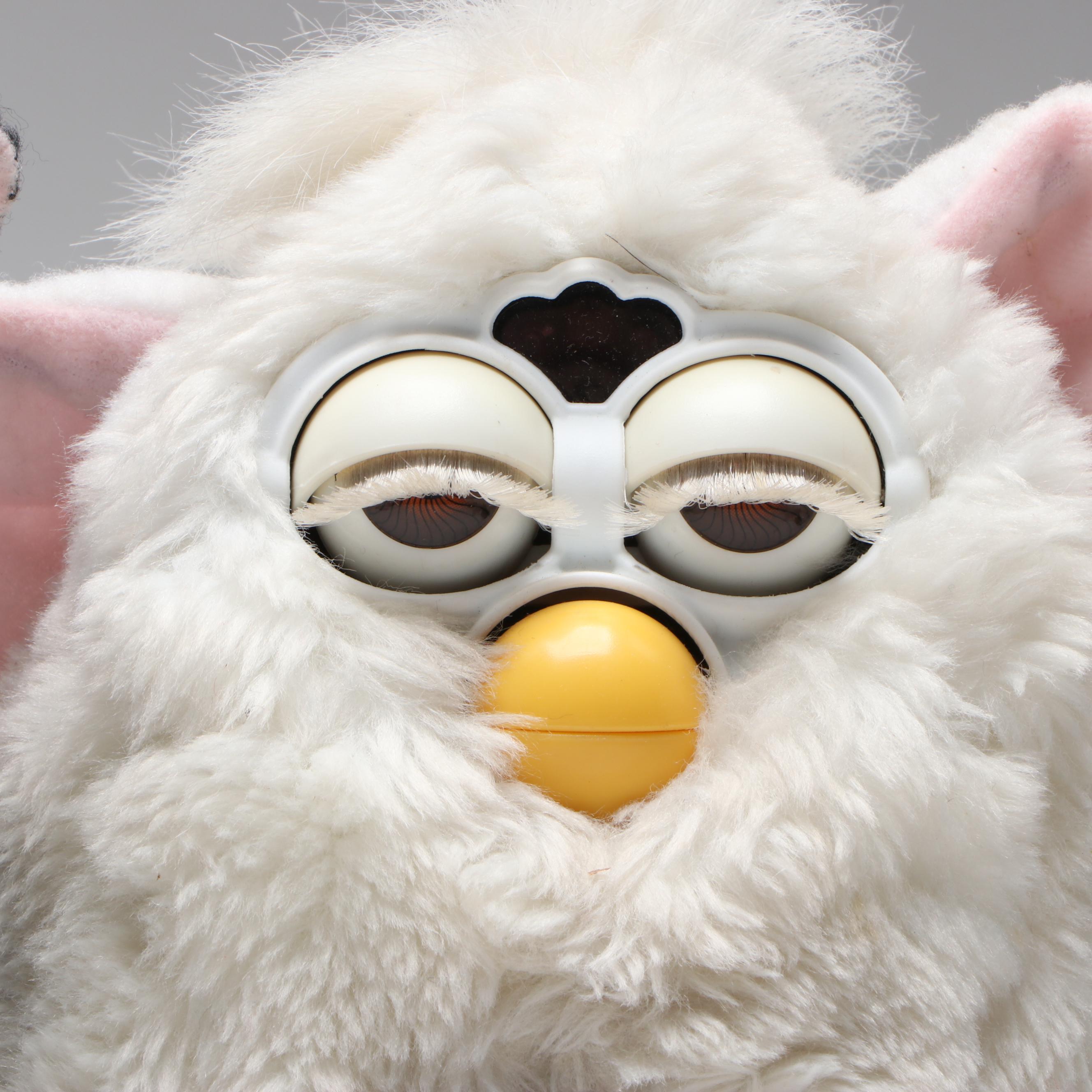 Tiger Electronics Black and White Furby with Furby Buddies Dolls, Late 1990s