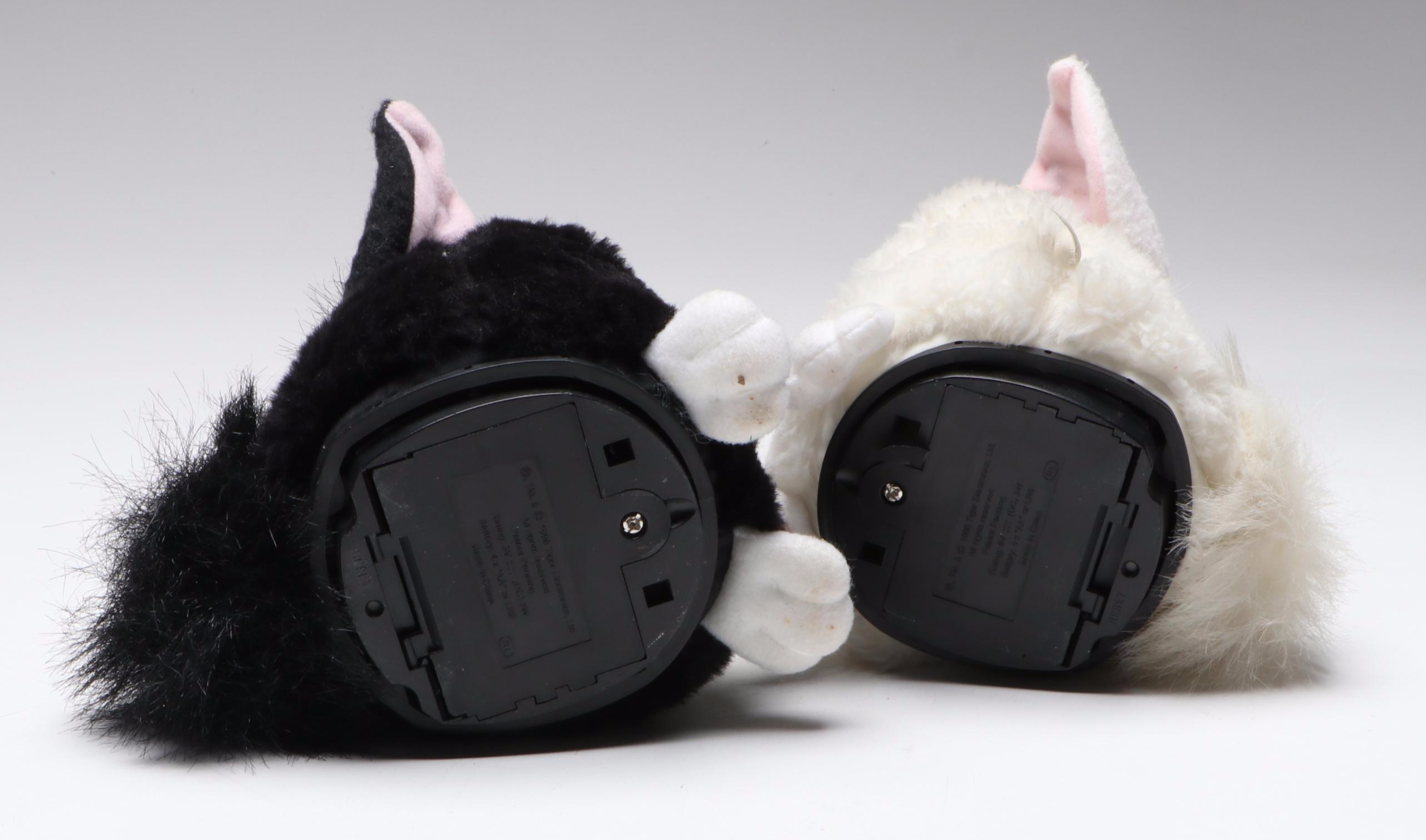 Tiger Electronics Black and White Furby with Furby Buddies Dolls, Late 1990s