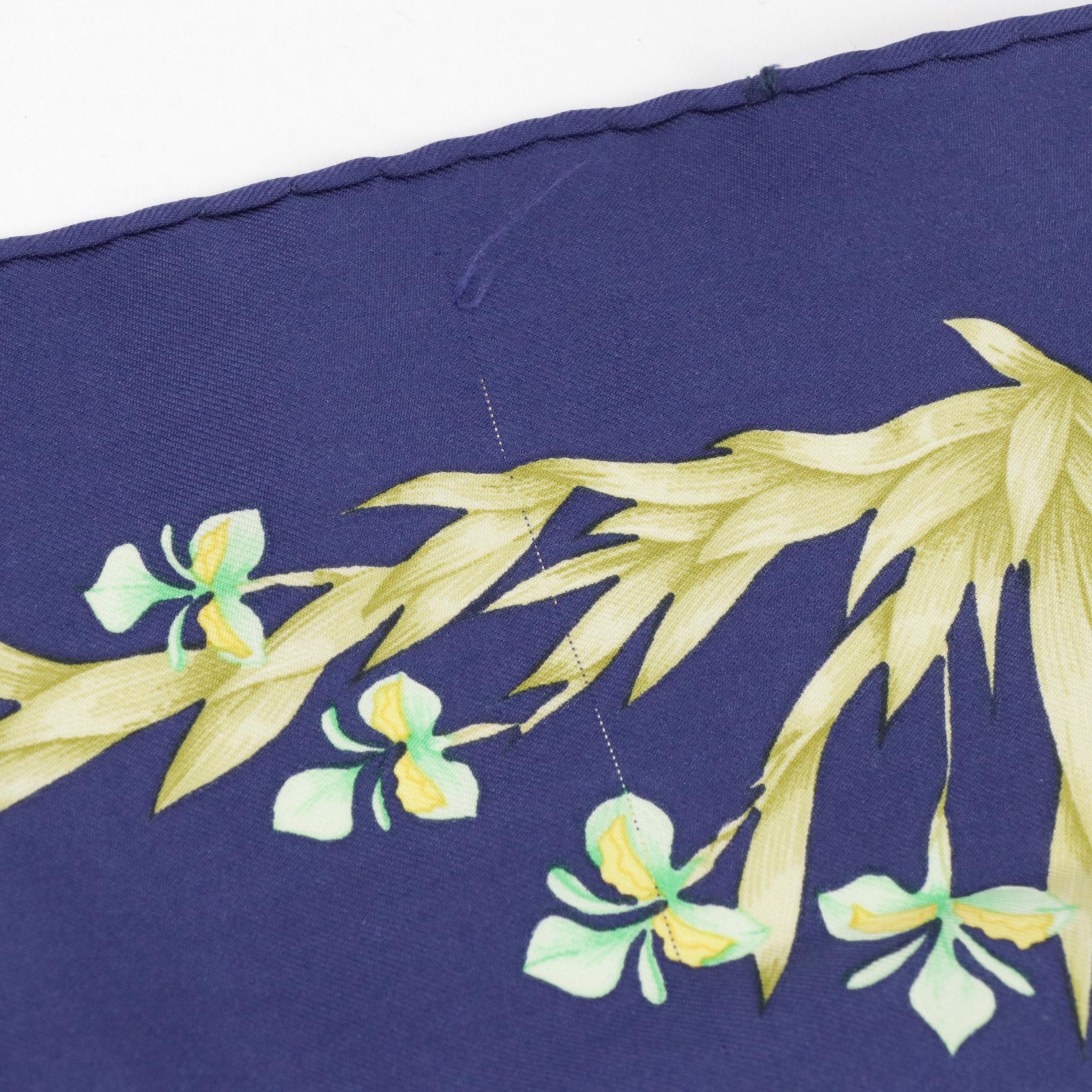 Hermès "Cheval Fleuri" Scarf 90 in Silk Twill