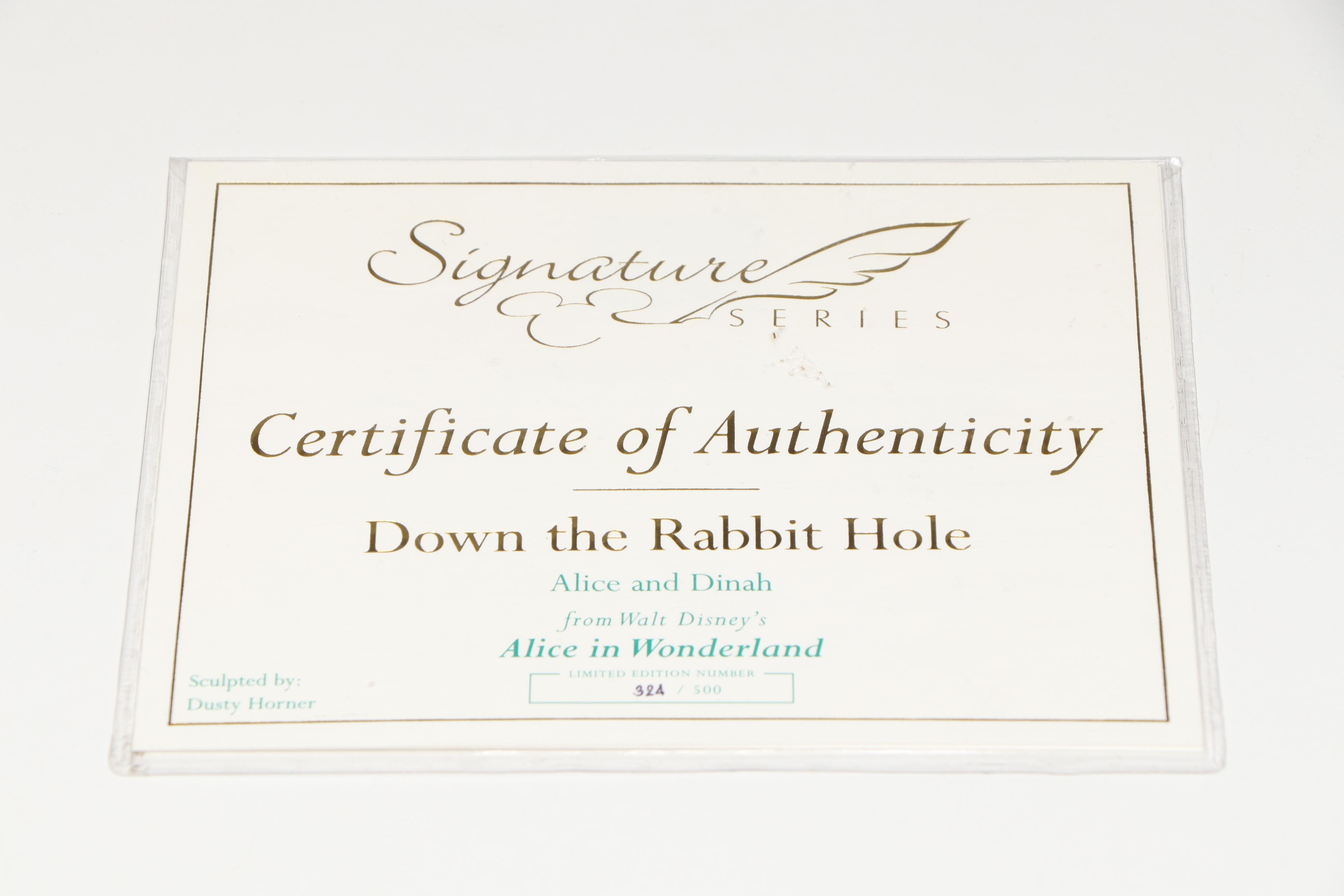 Disney Alice in Wonderland "Down the Rabbit Hole" Limited Edition Figurine