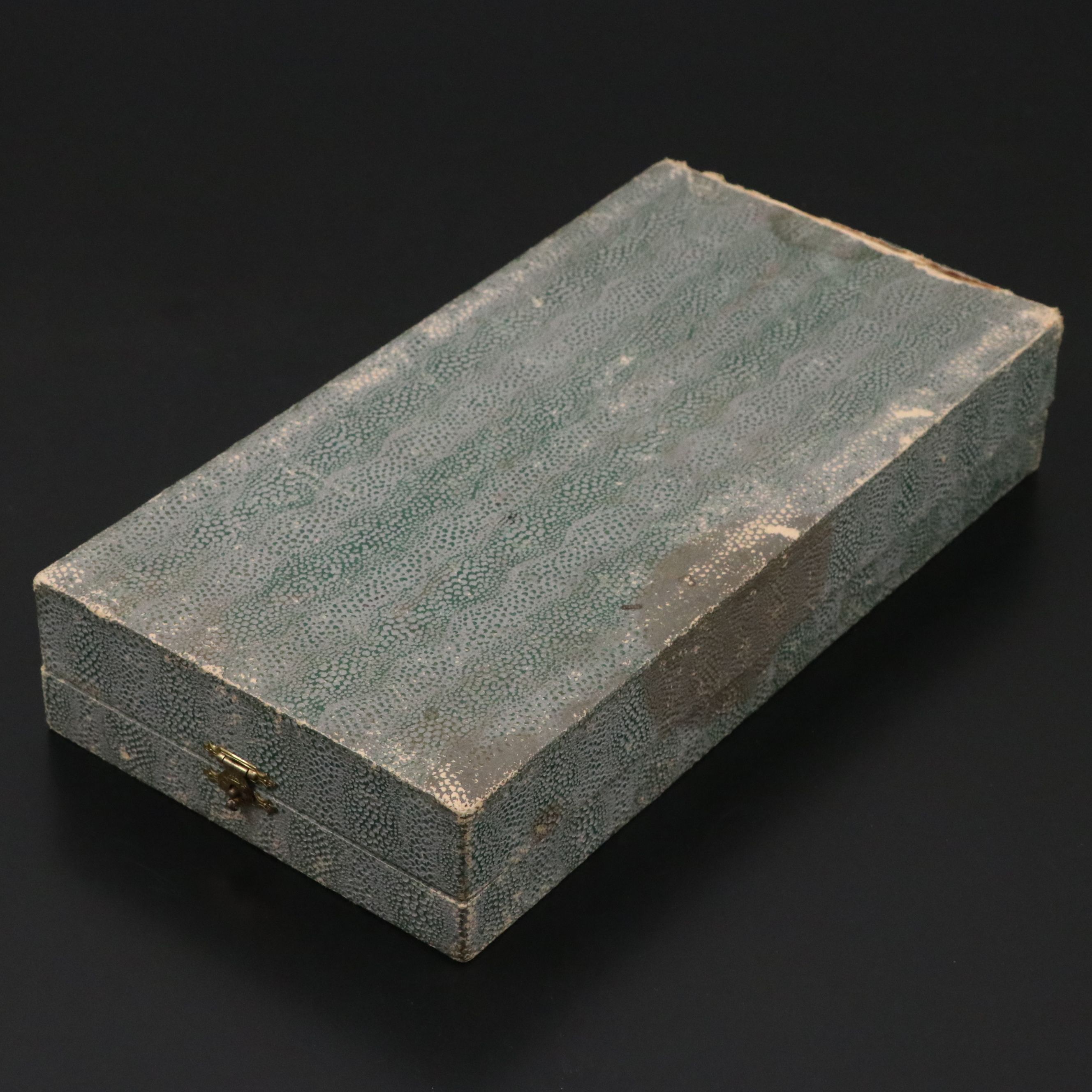 German Hammered Metal Flask and Shot Glasses