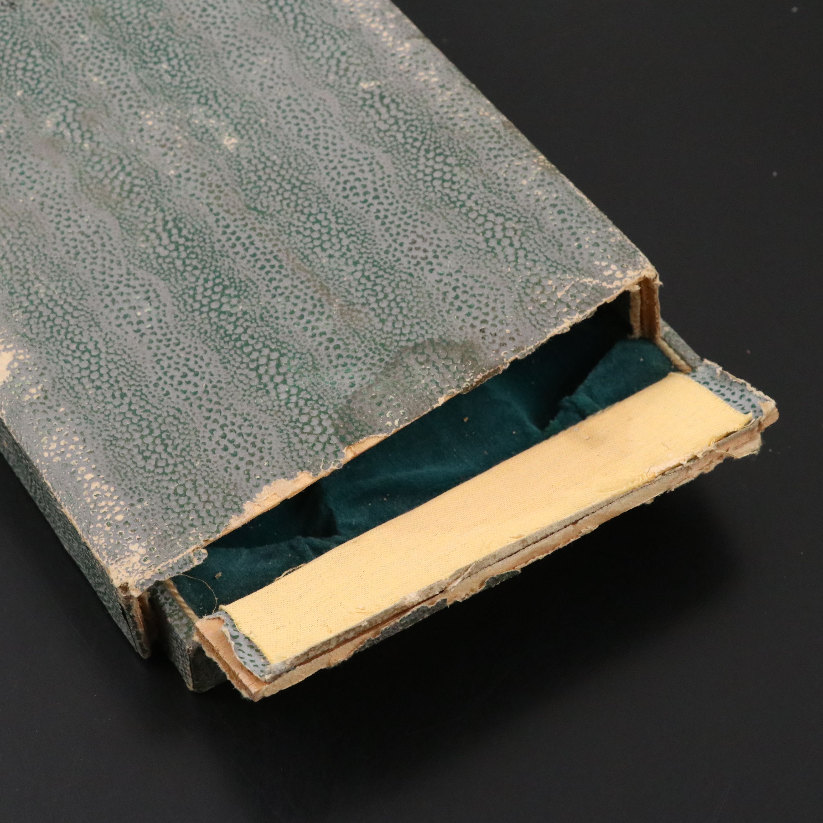 German Hammered Metal Flask and Shot Glasses