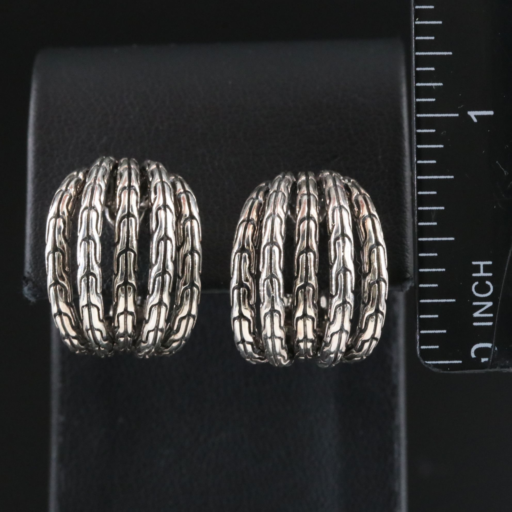 John Hardy Sterling Classic Chain Hoop Earrings