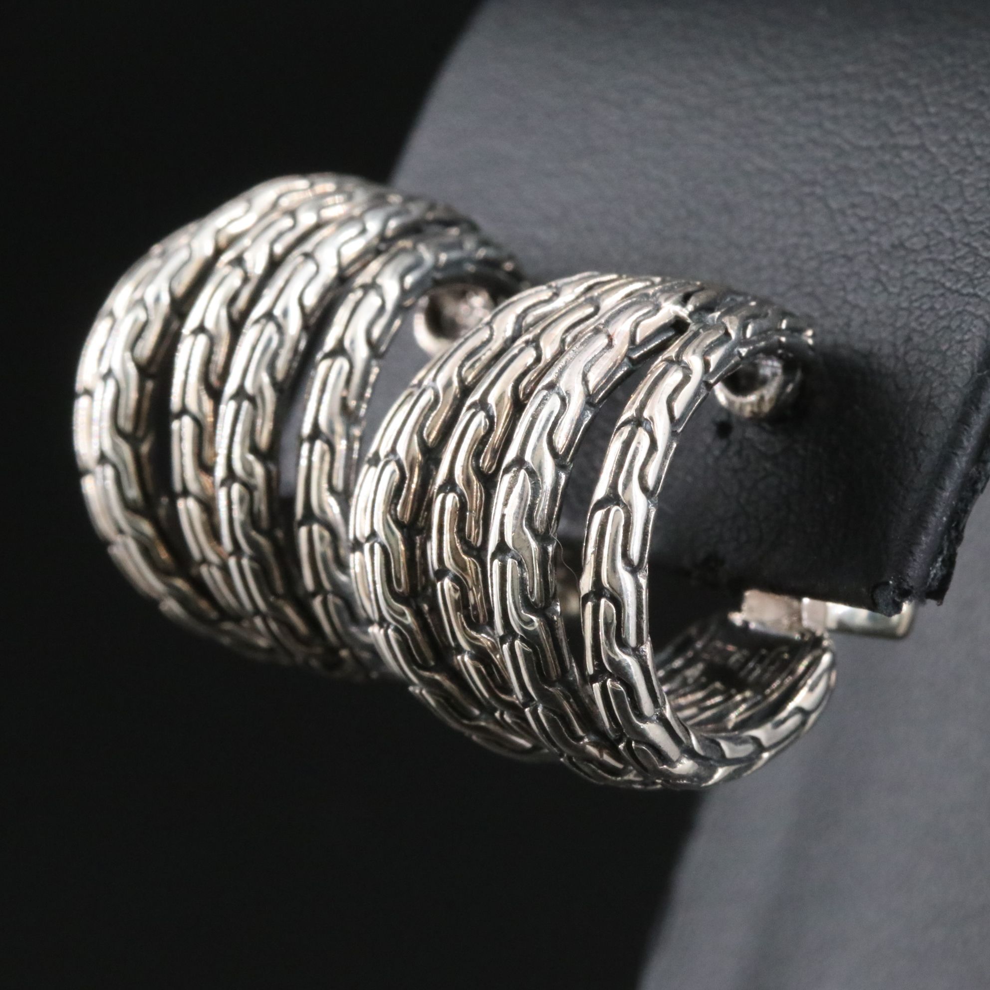 John Hardy Sterling Classic Chain Hoop Earrings