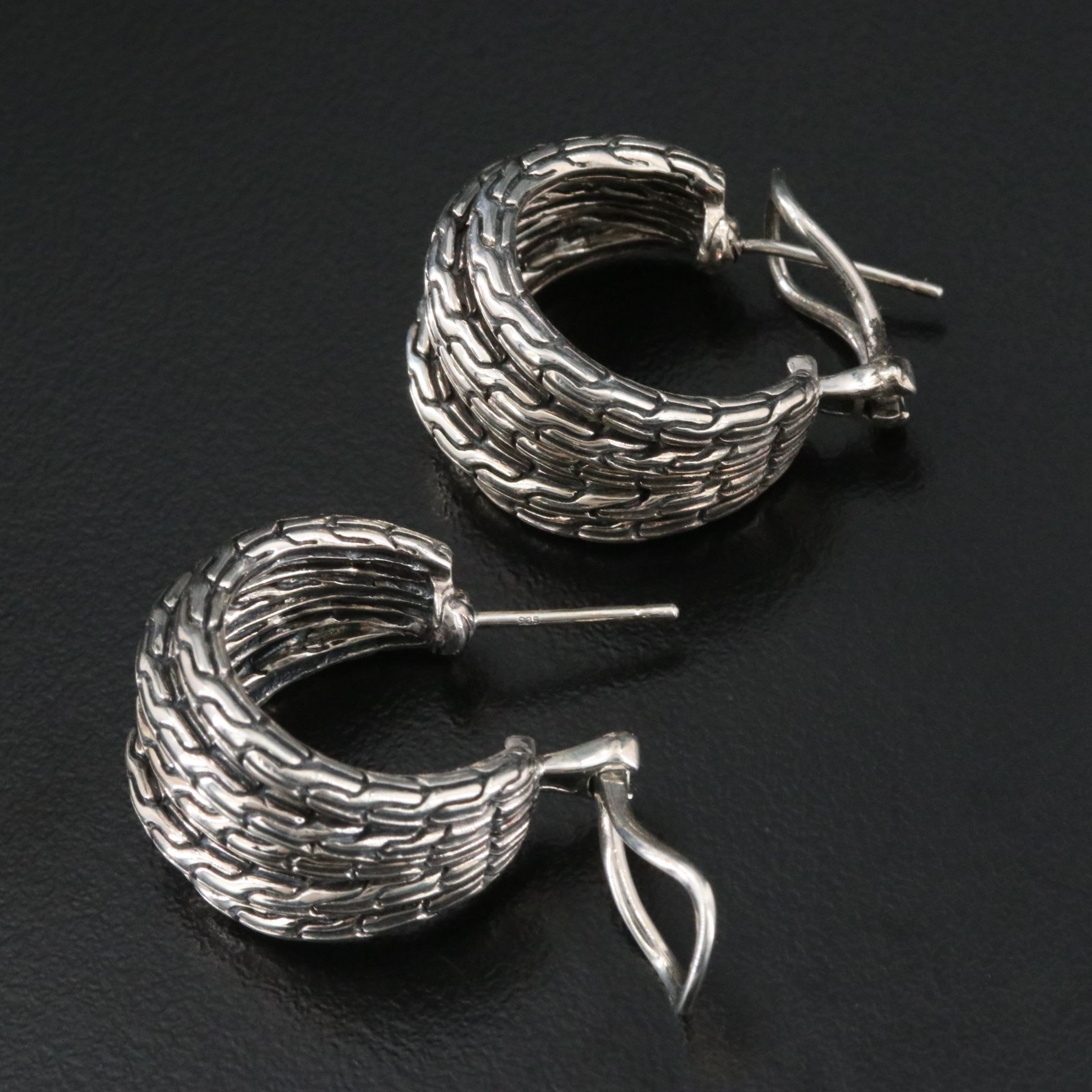 John Hardy Sterling Classic Chain Hoop Earrings
