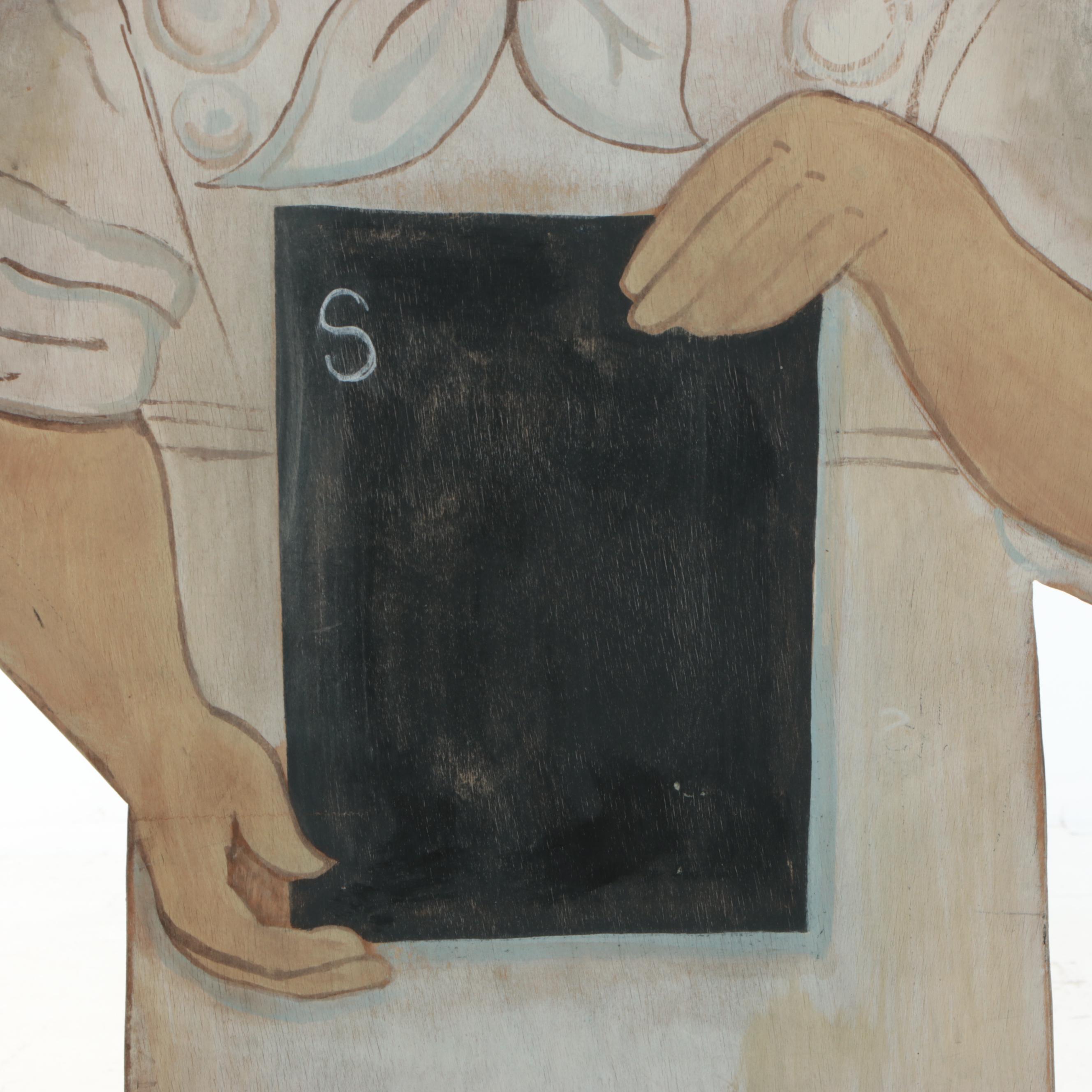 "Welcome to French Crust" Polychrome Wooden Sign