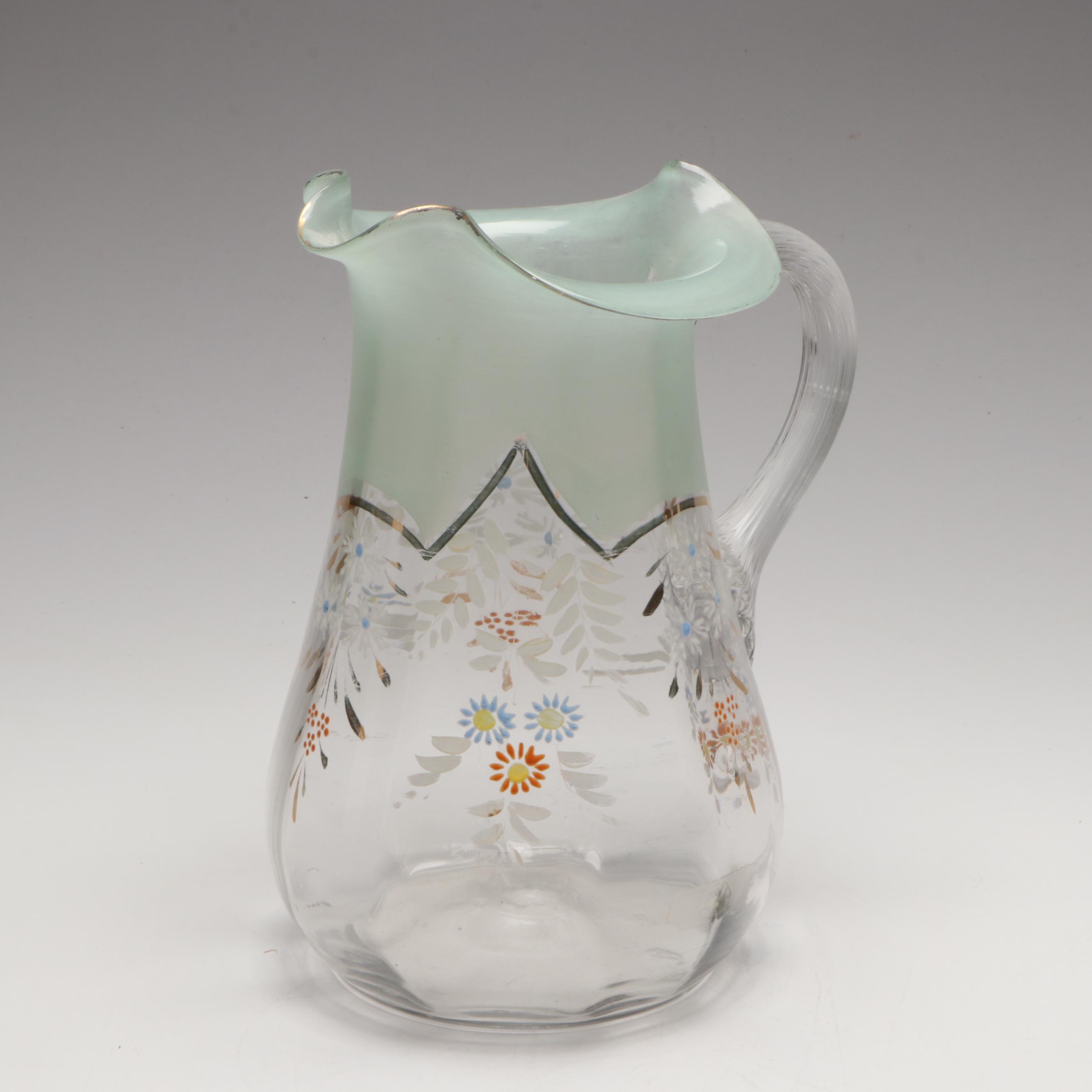 Schumann Arzberg Botanical Plates with Blown Pitcher and Hors d’Oeuvres Set