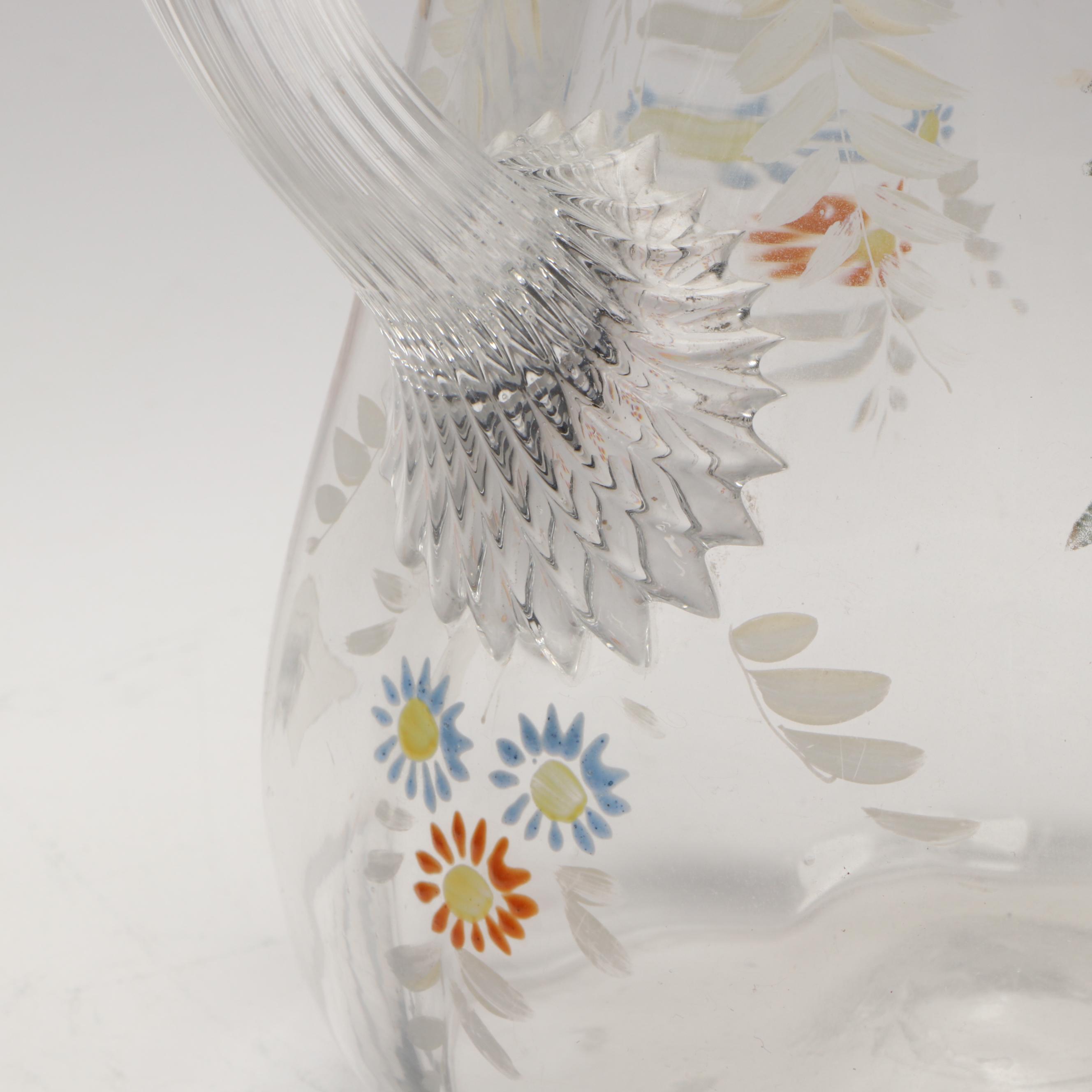 Schumann Arzberg Botanical Plates with Blown Pitcher and Hors d’Oeuvres Set