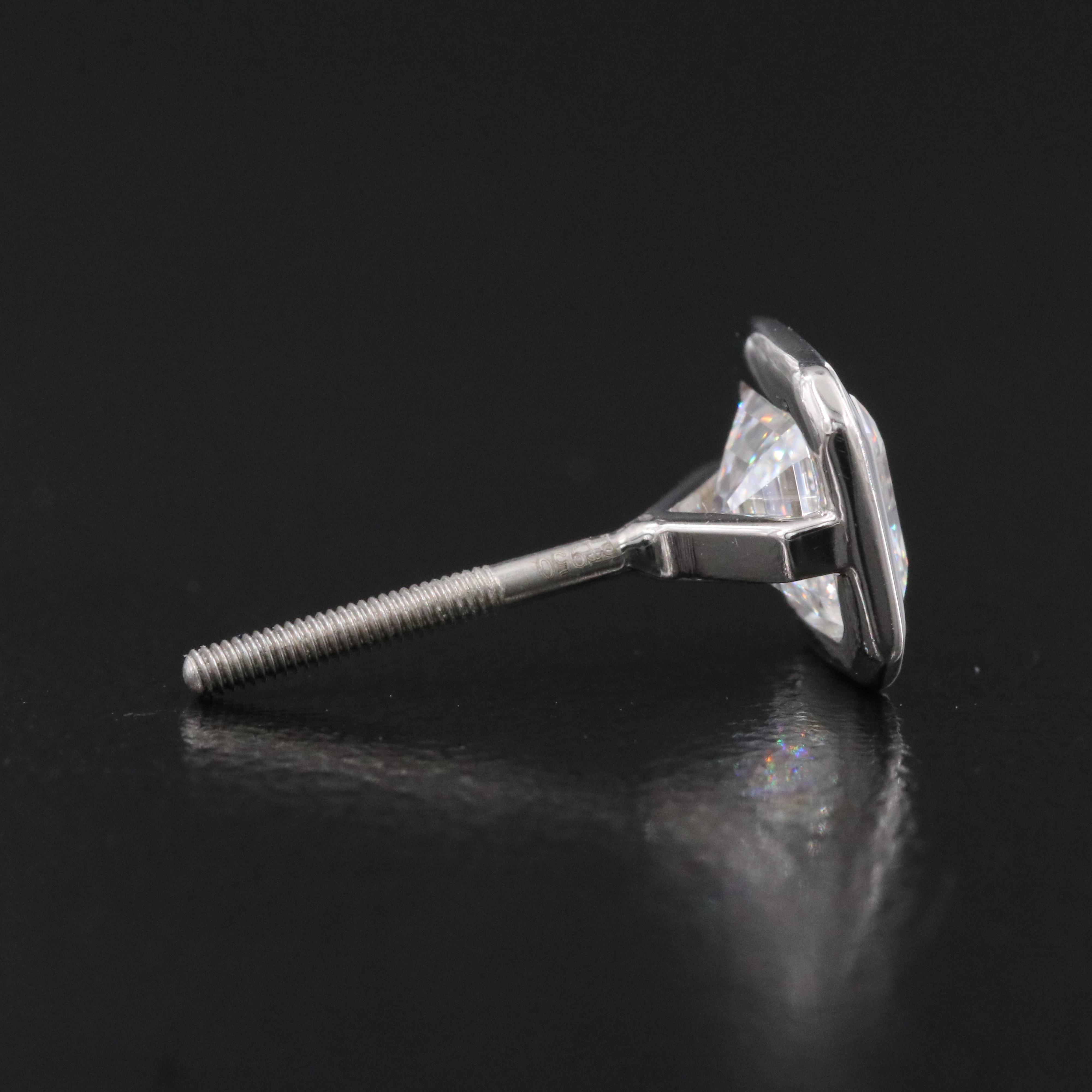 Platinum 2.79 CTW Lab Grown Diamond Solitaire Earrings with IGI Online Reports