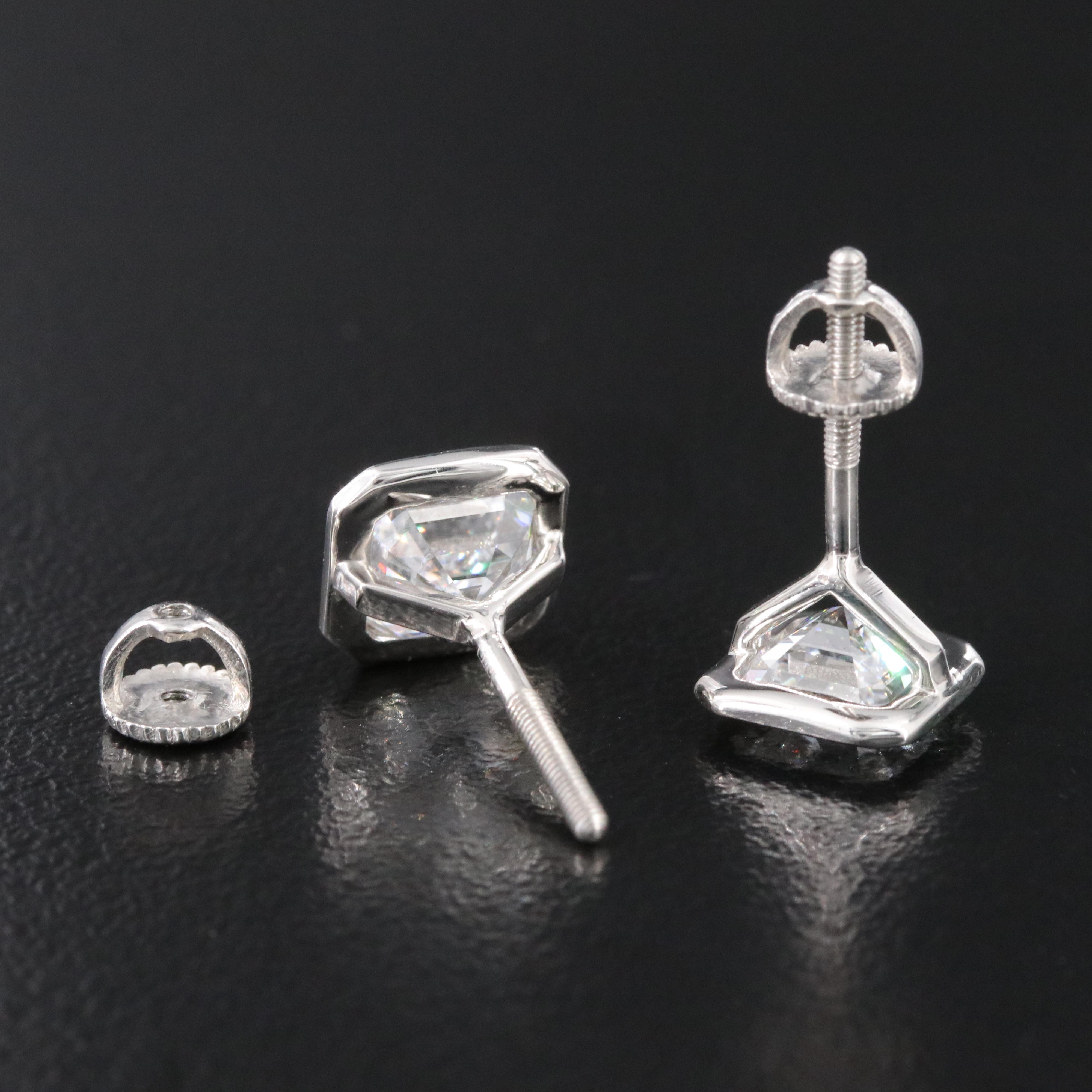 Platinum 2.79 CTW Lab Grown Diamond Solitaire Earrings with IGI Online Reports