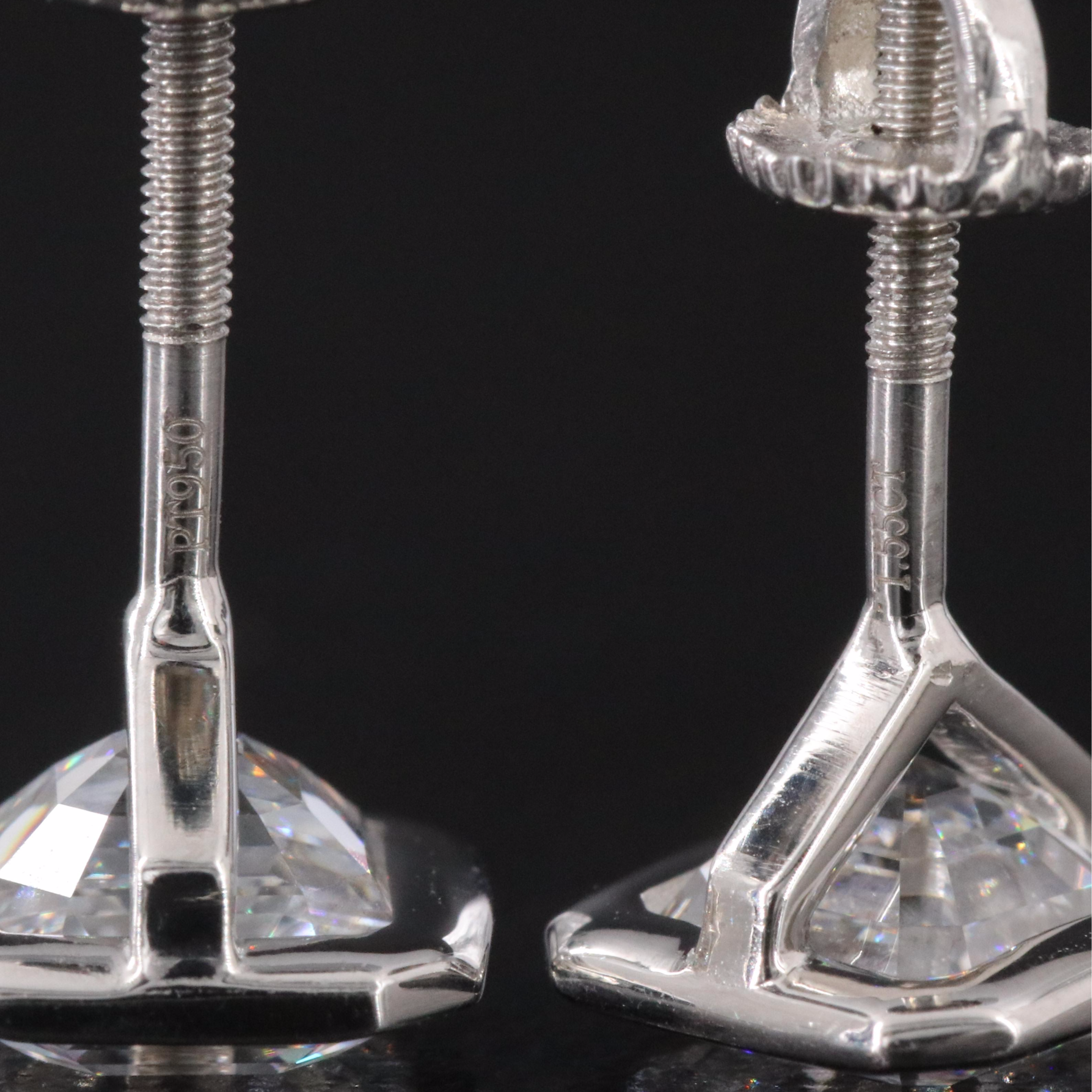 Platinum 2.79 CTW Lab Grown Diamond Solitaire Earrings with IGI Online Reports