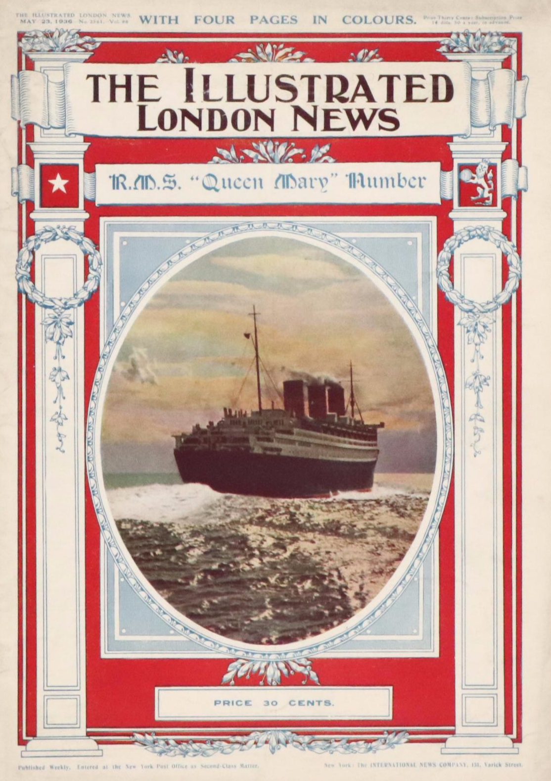 "The Illustrated London News" May 23 1936 Nautical Travel Magazine