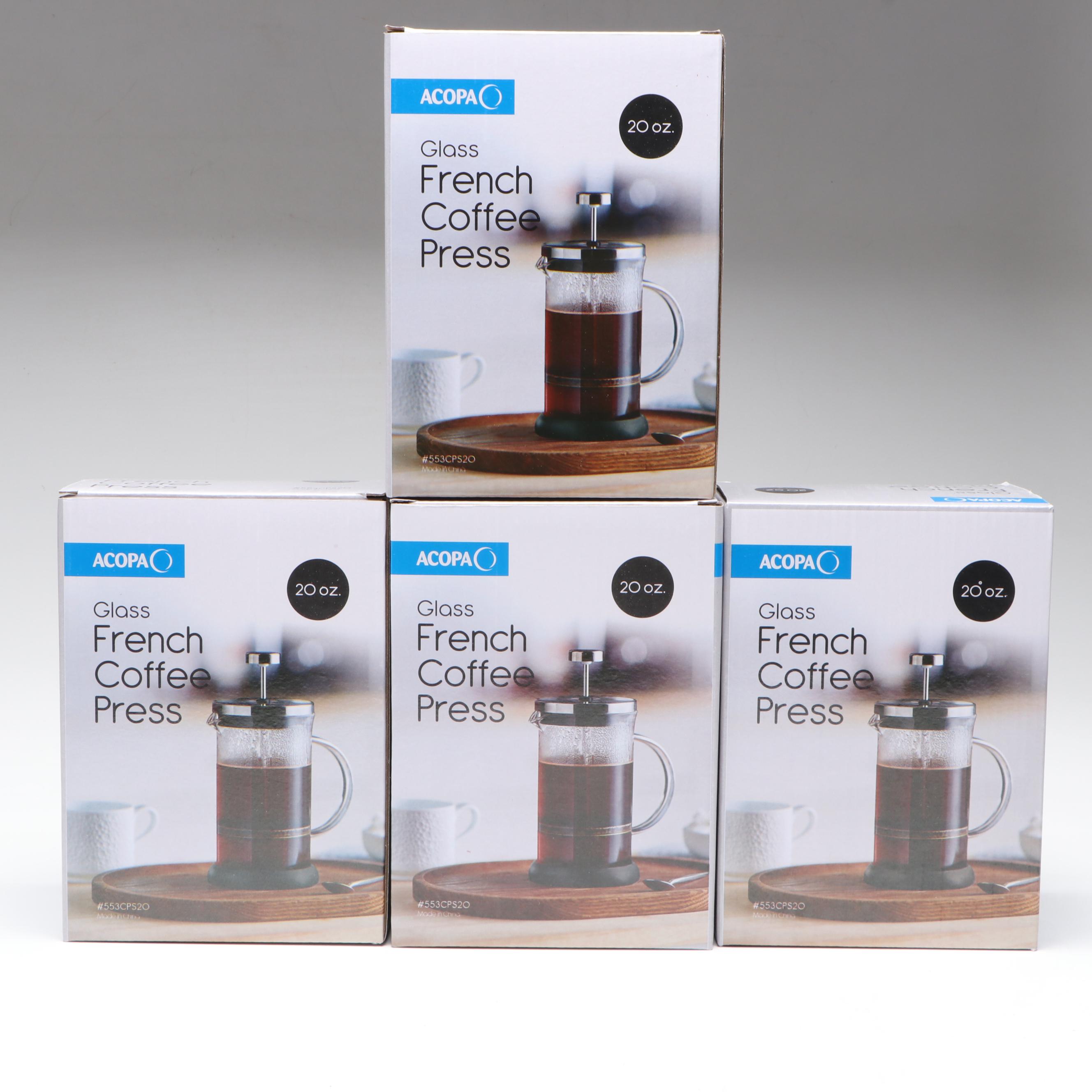 Acopa Glass French Coffee Presses