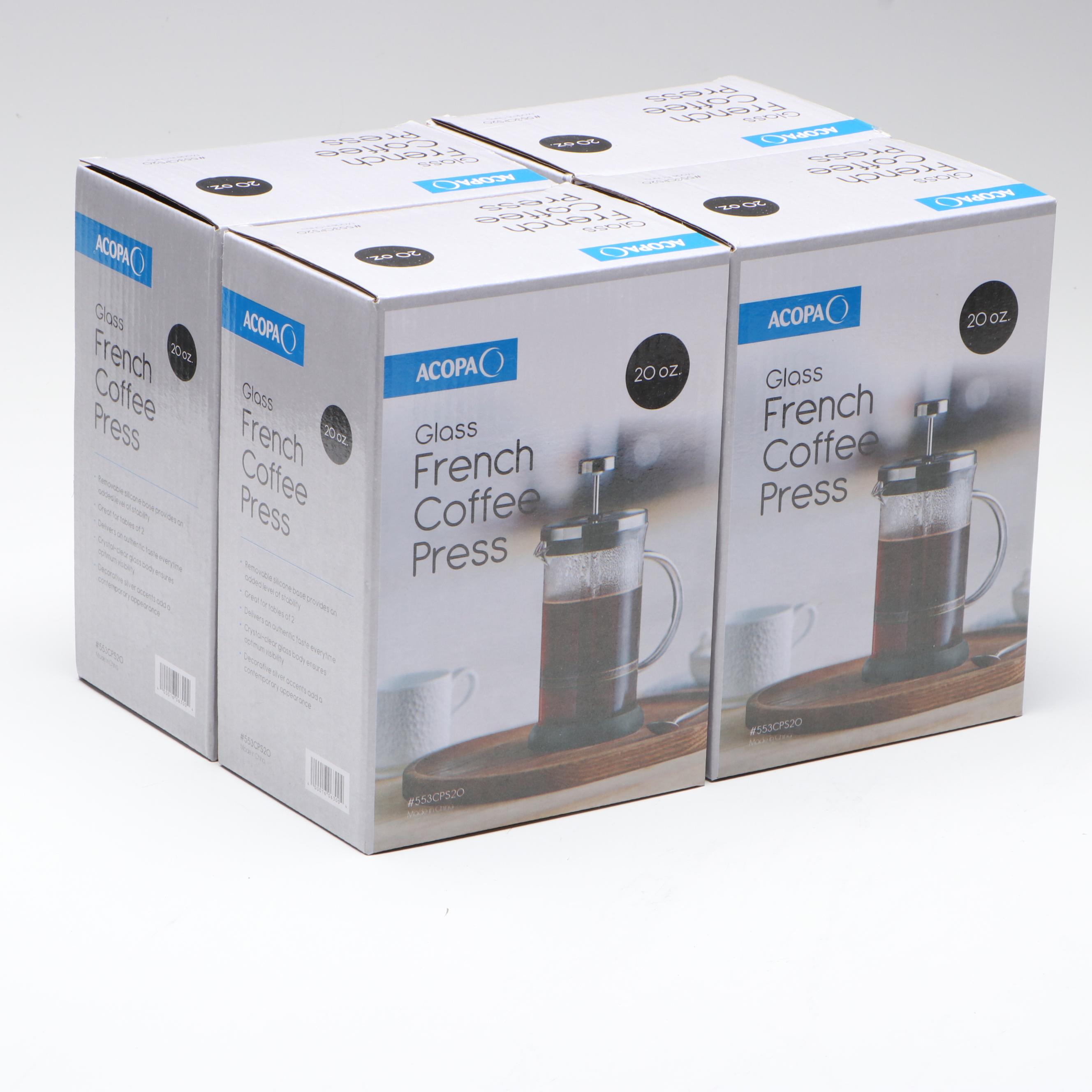 Acopa Glass French Coffee Presses