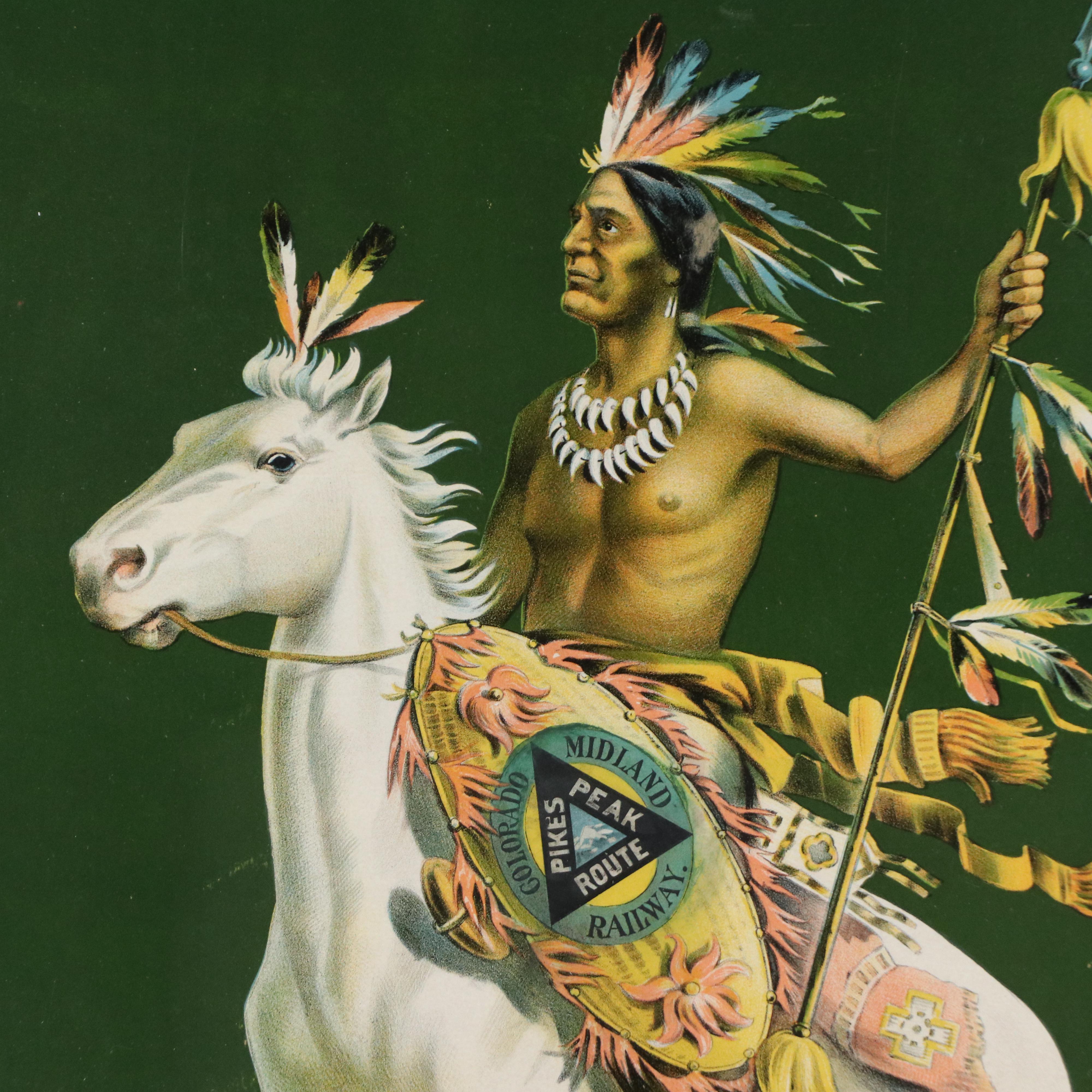 Colorado Midland Railway Advertisement Lithograph Poster