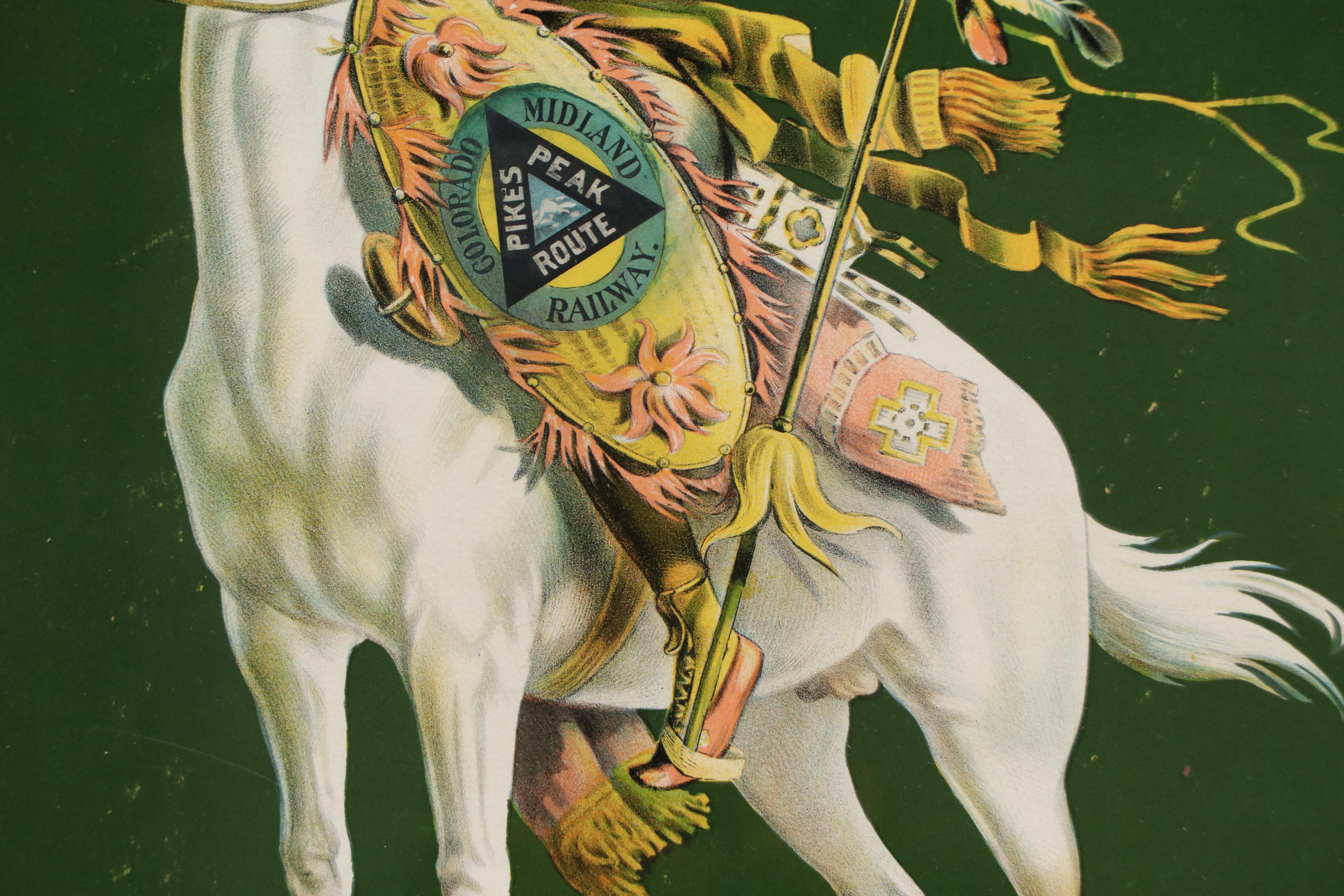 Colorado Midland Railway Advertisement Lithograph Poster