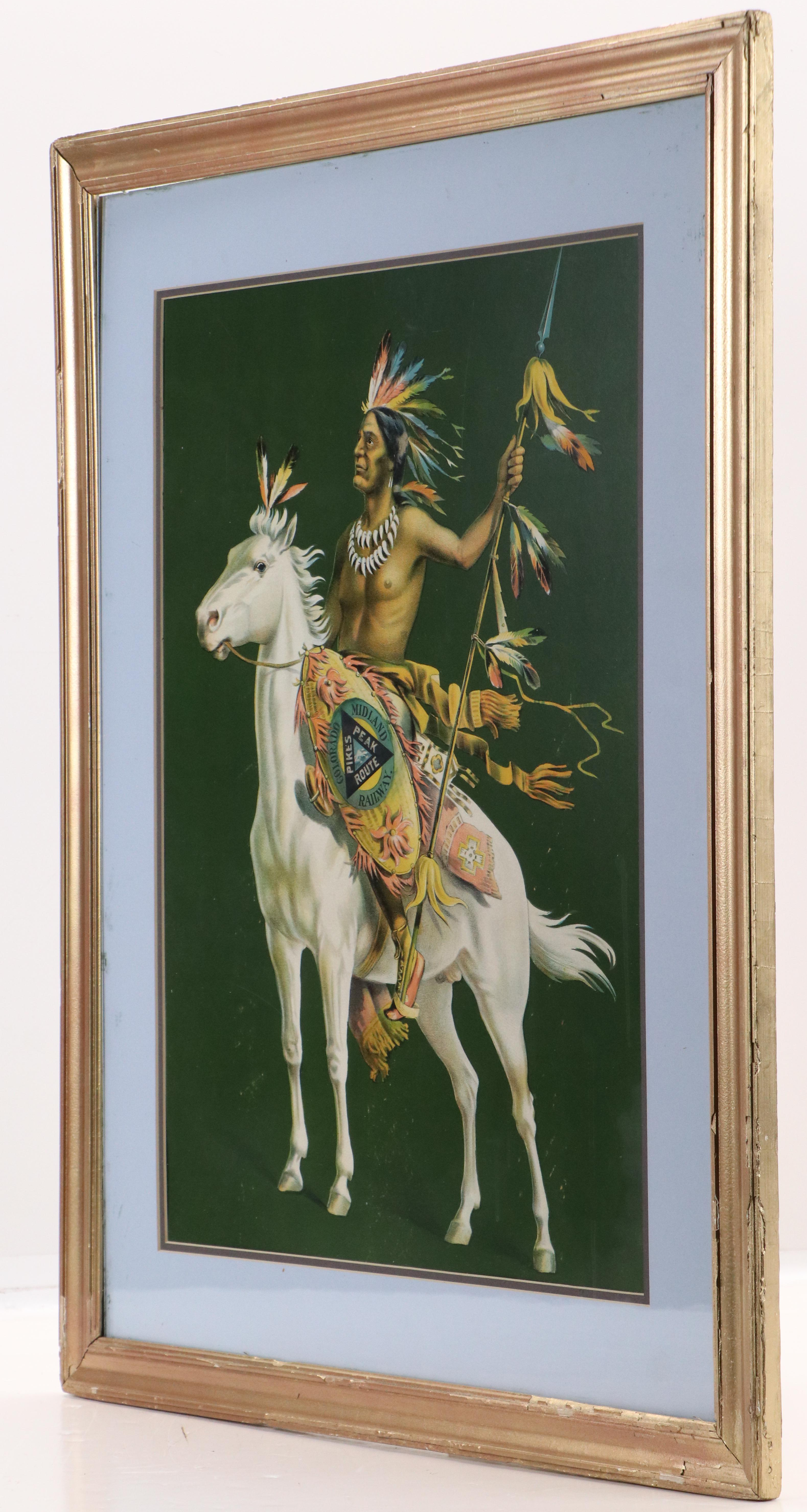 Colorado Midland Railway Advertisement Lithograph Poster