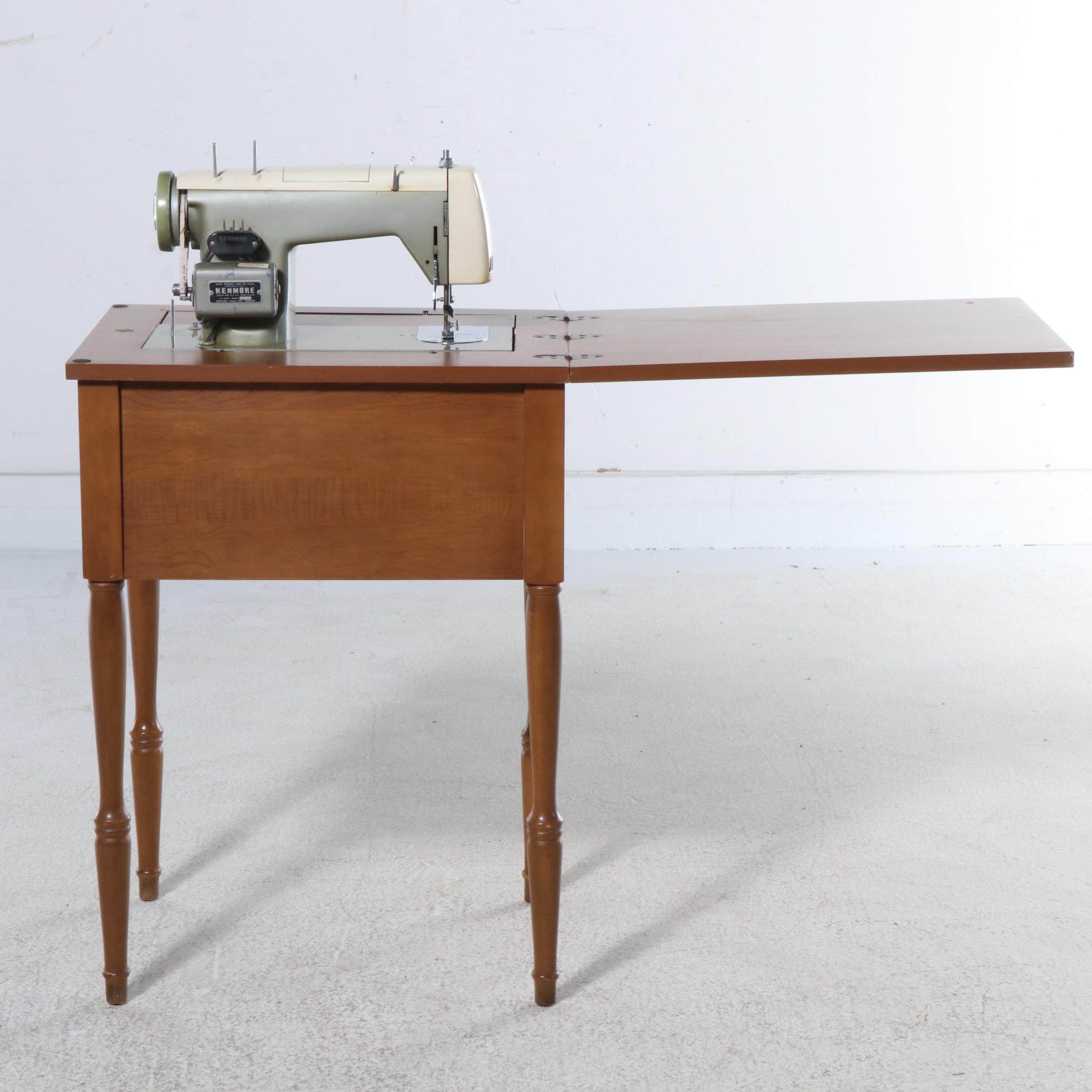Kenmore Model 1120 Sewing Machine in Federal Style Sewing Table