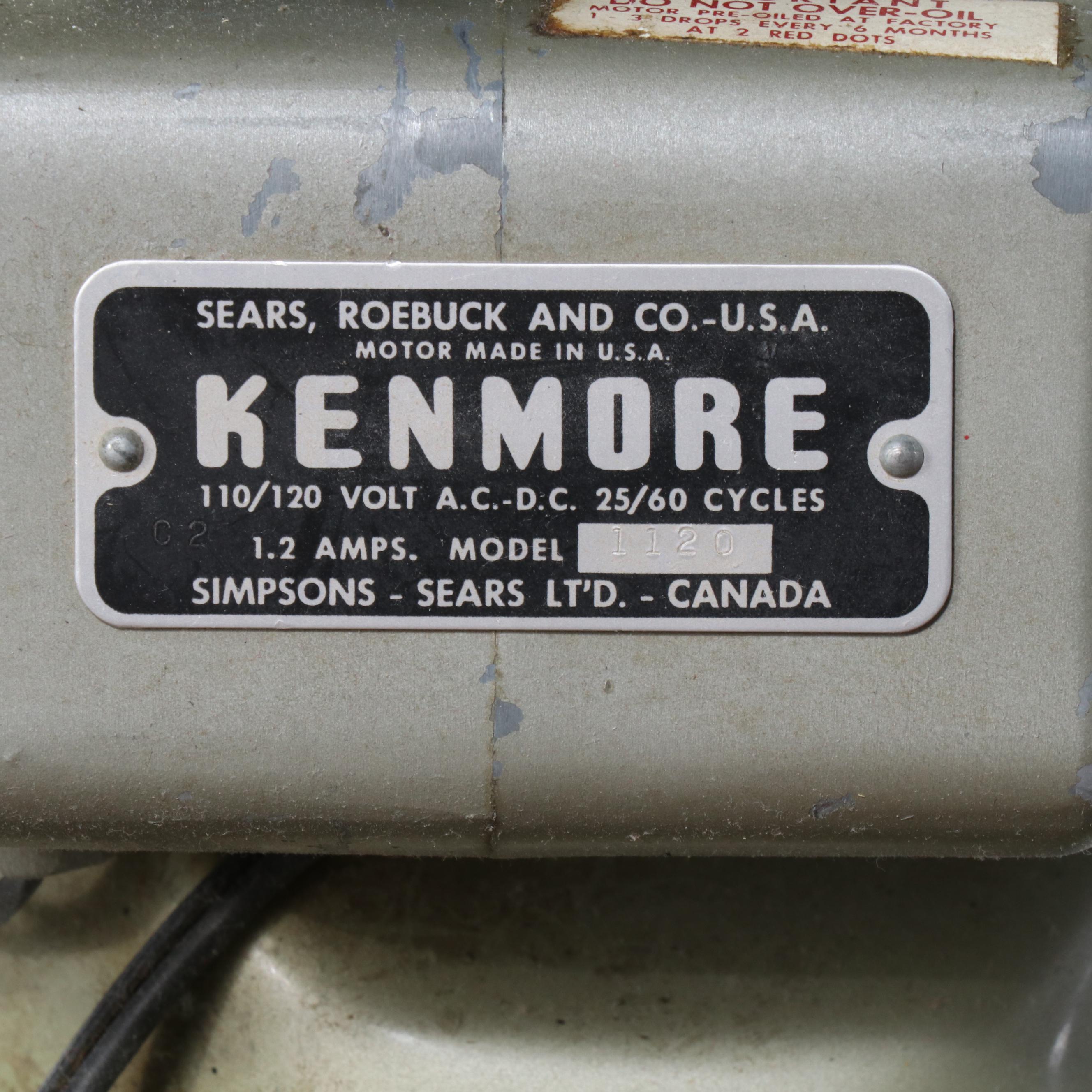 Kenmore Model 1120 Sewing Machine in Federal Style Sewing Table