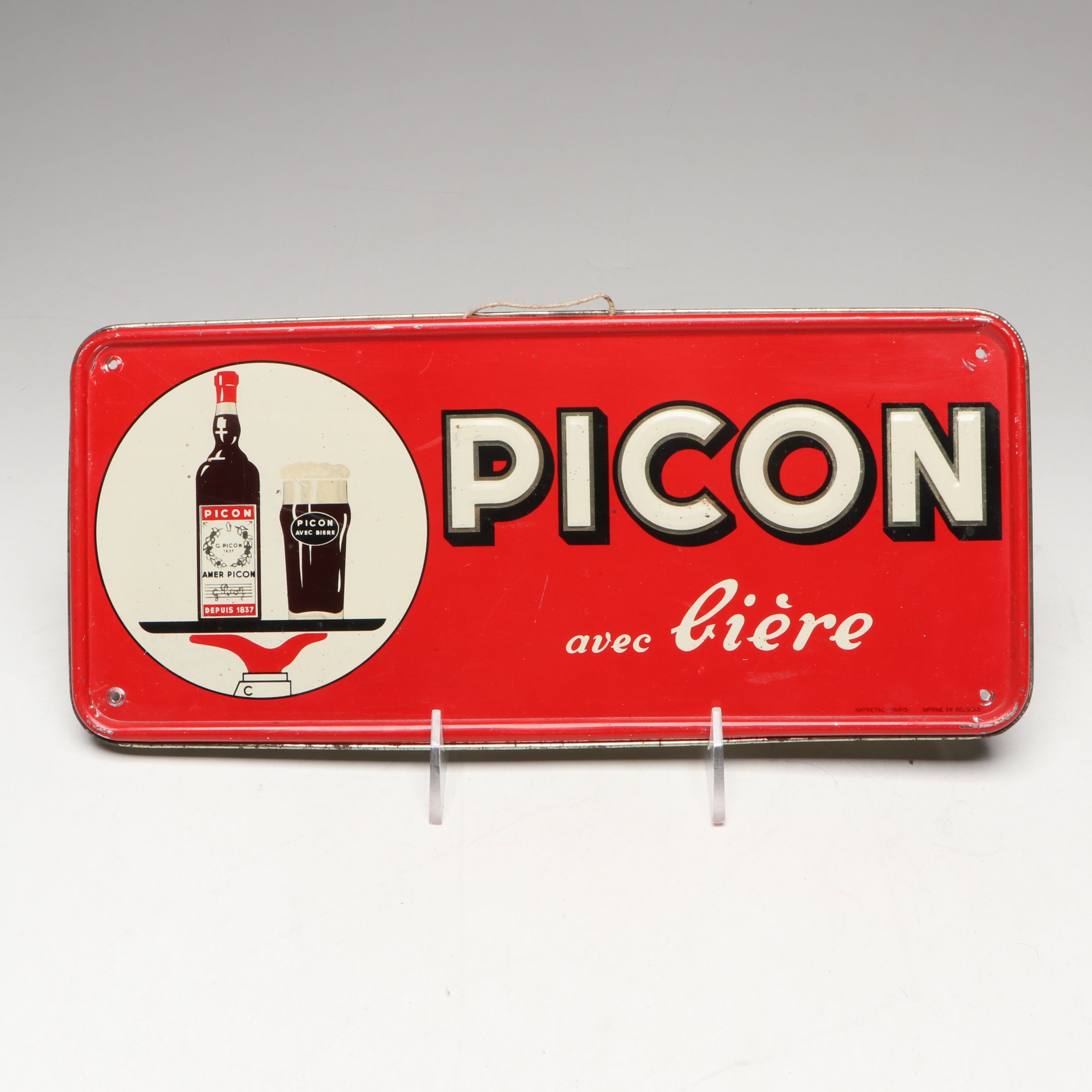 French Apèritif "Picon Avec Bière" and "Picon Bien Preparer C'est Bon!" Signs