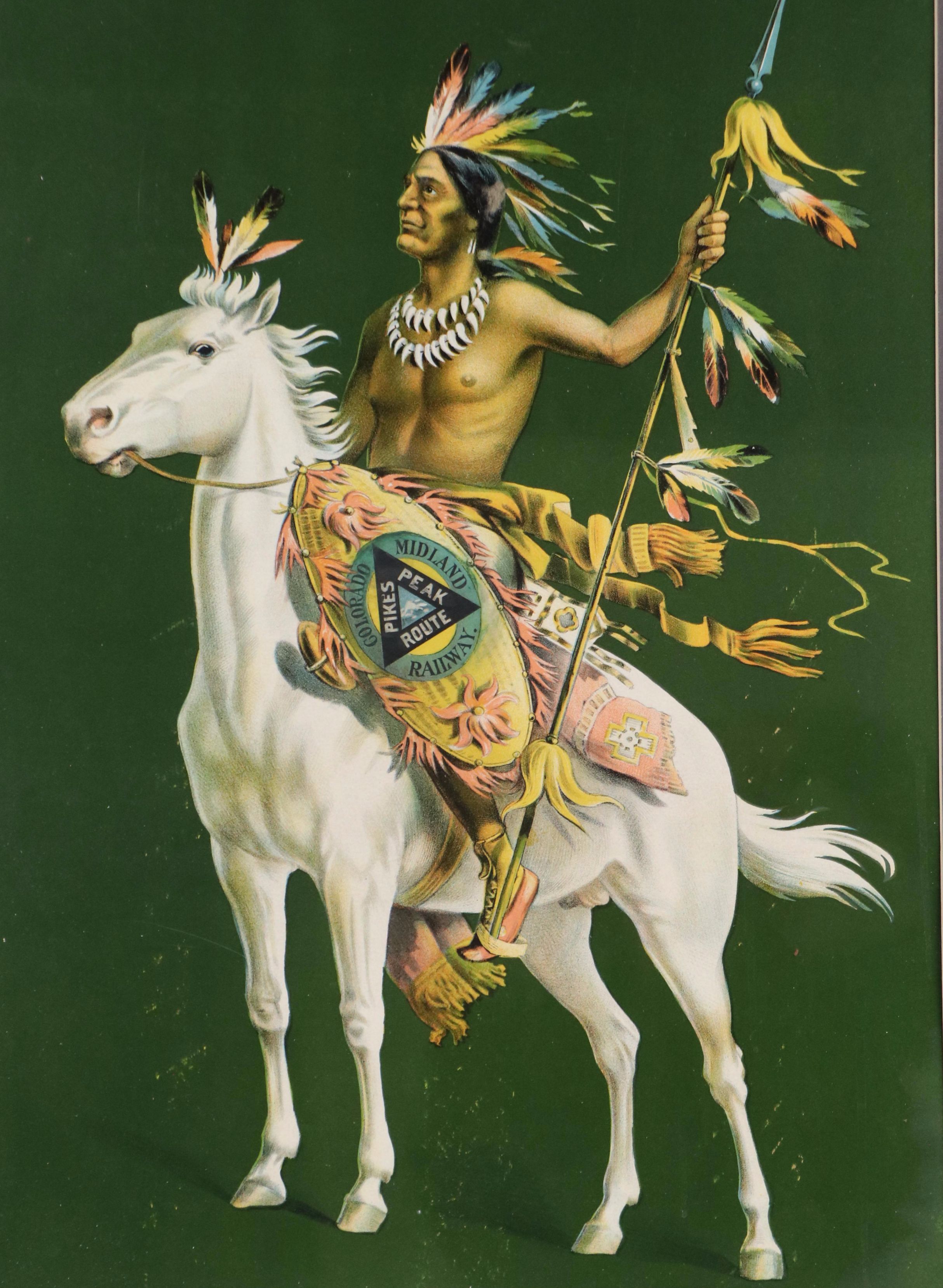 Colorado Midland Railway Advertisement Lithograph Poster