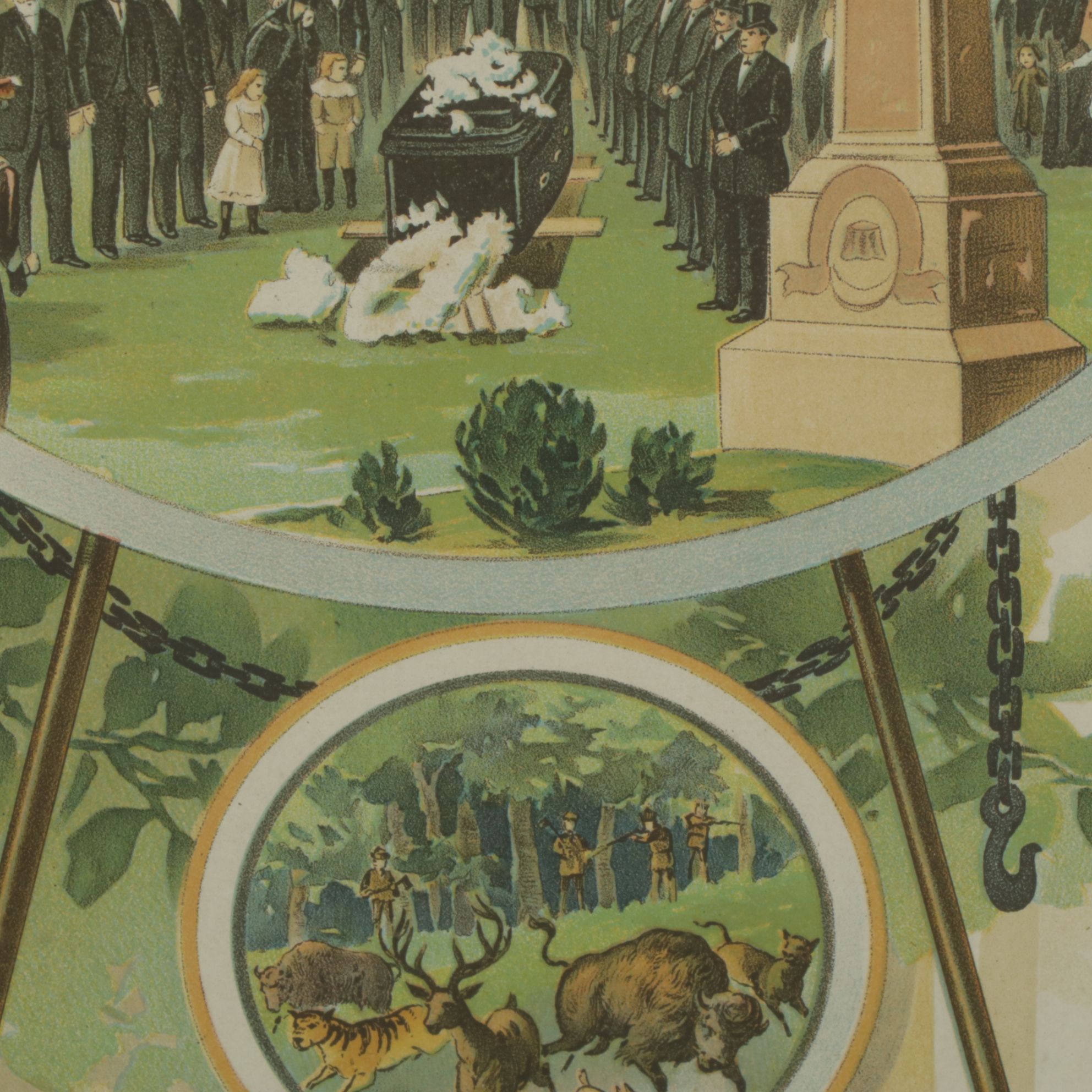 Lithograph Poster for Fraternal Organization "Woodmen of the World", 1904