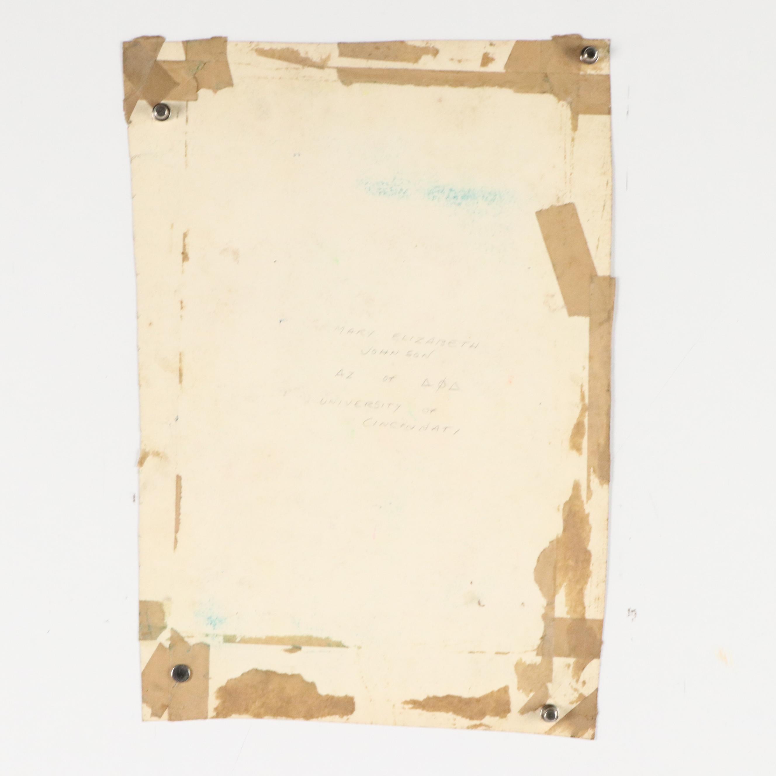 Mary Elizabeth Johnson Figurative Landscape Mixed Media Drawing