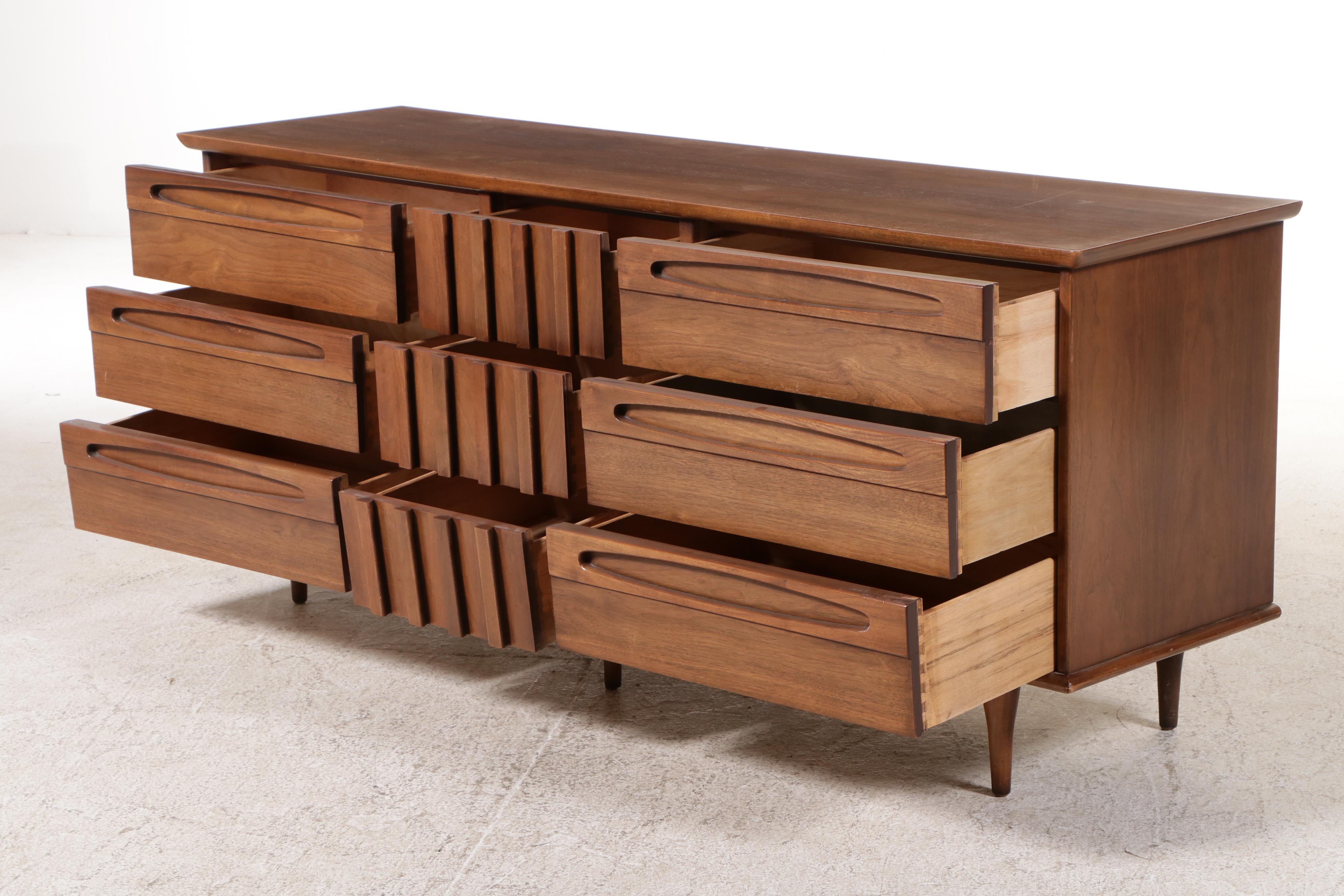 American of Martinsville Mid Century Walnut Dresser