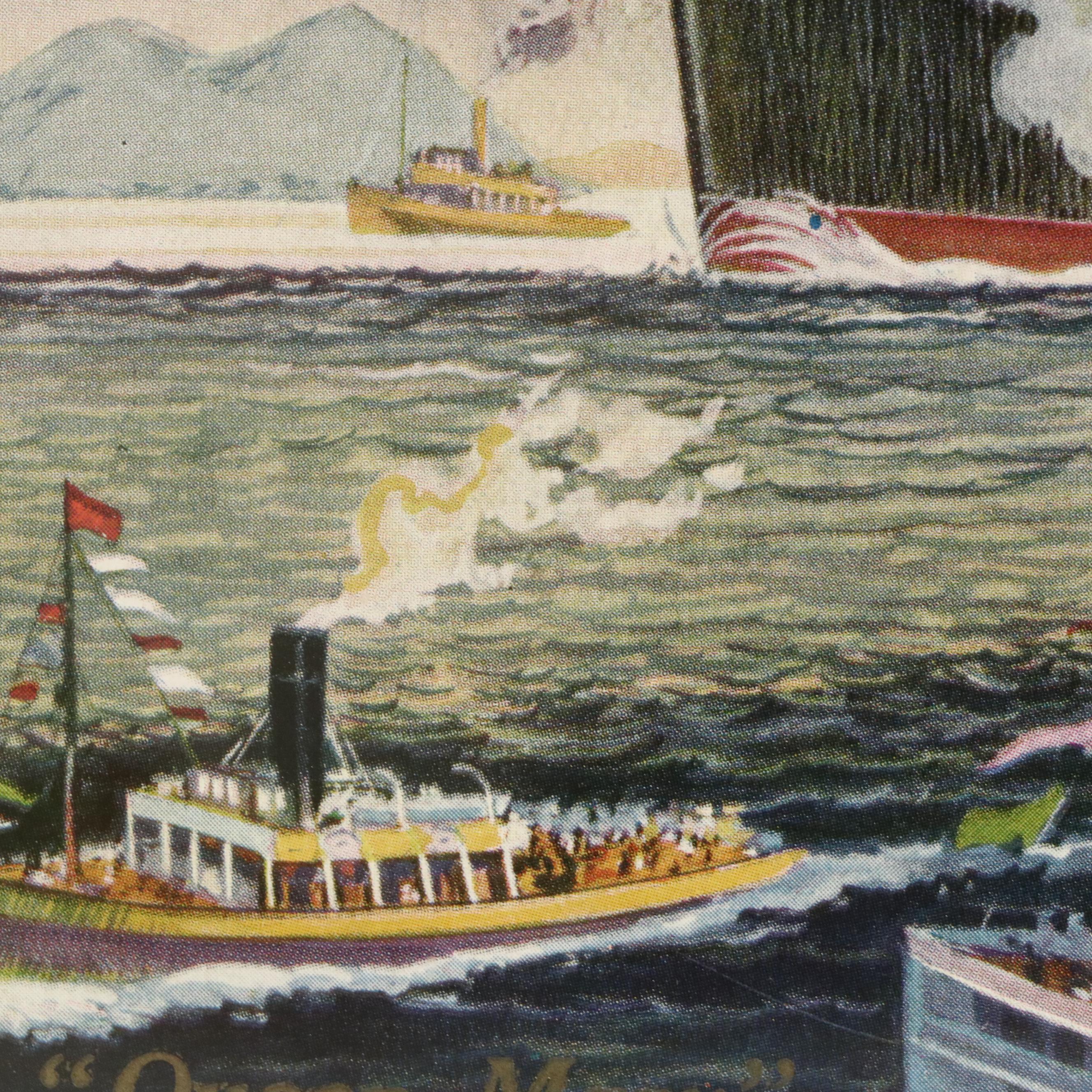 "The Scottish Field" April 1936 Framed Magazine Depicting "Queen Mary"