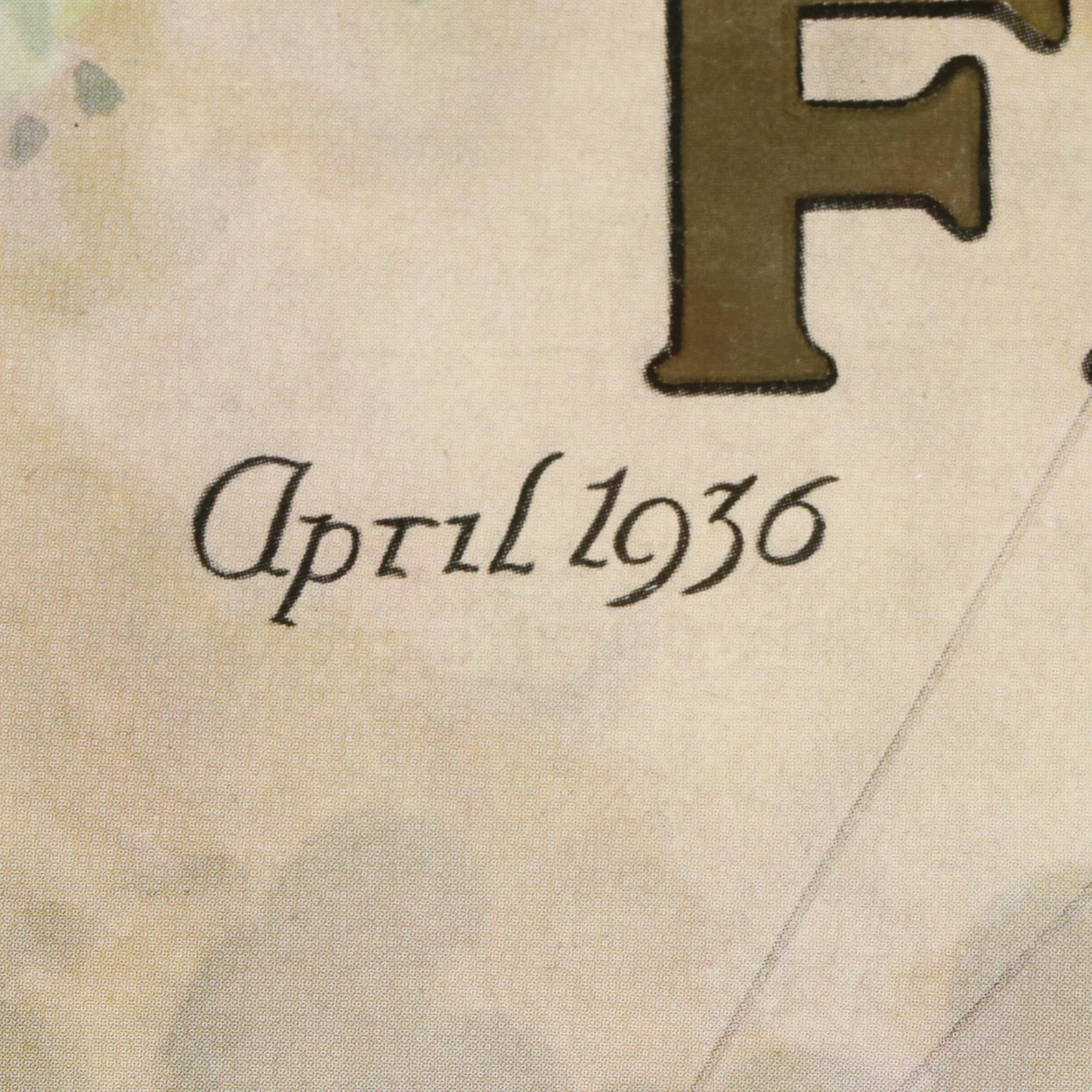 "The Scottish Field" April 1936 Framed Magazine Depicting "Queen Mary"