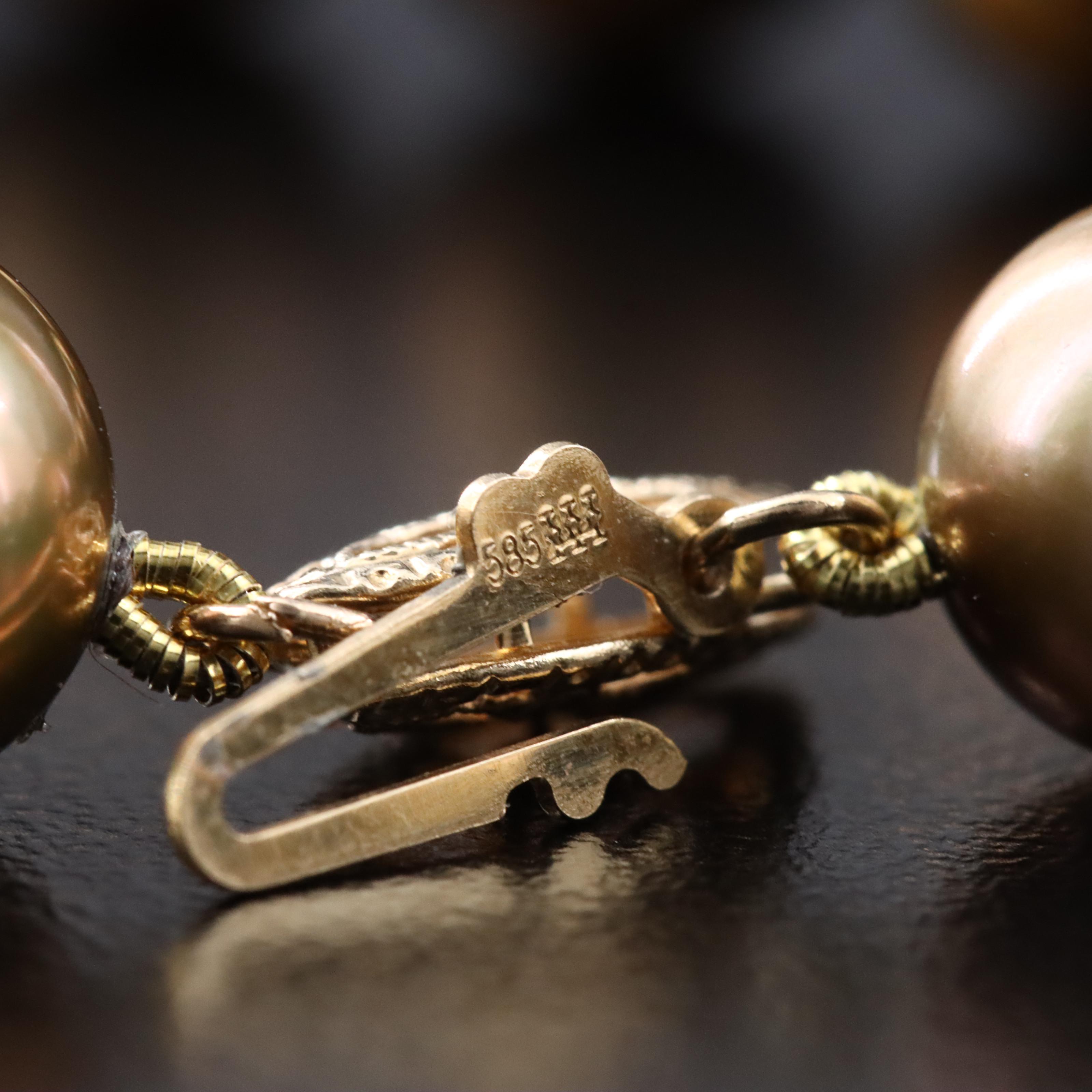 Pearl Necklace with 14K Clasp