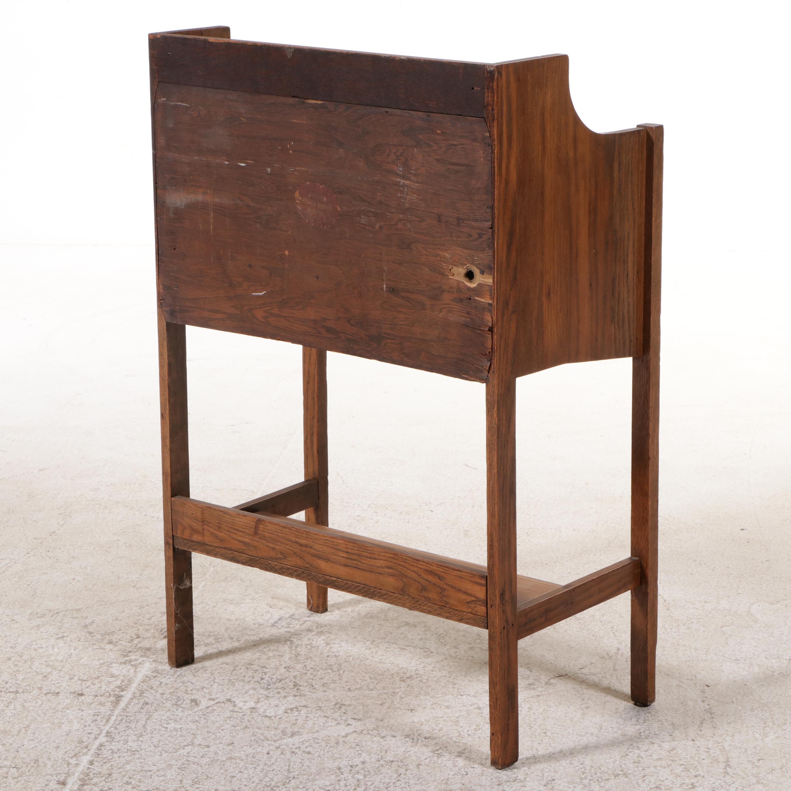 Arts & Crafts Oak Fall Front Desk