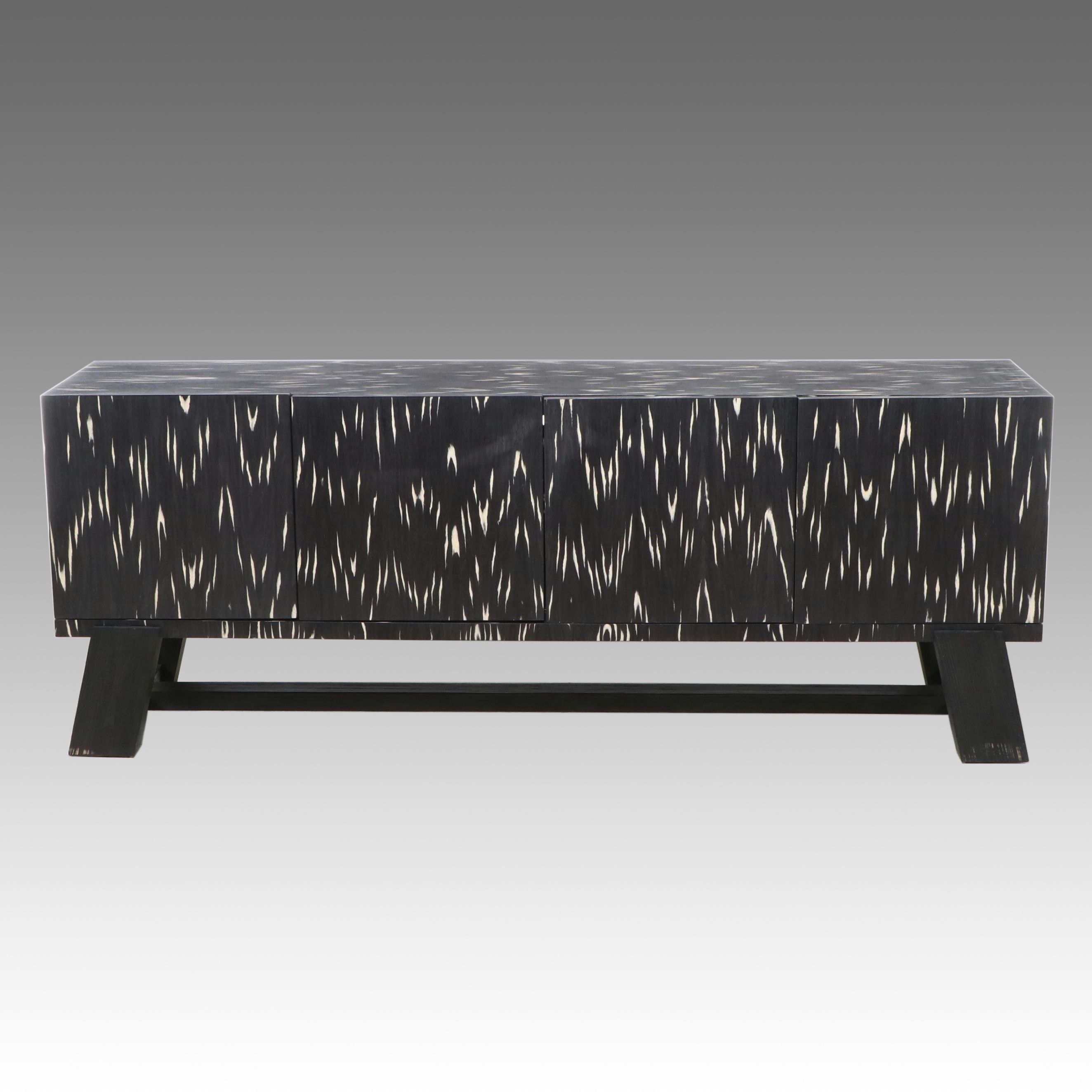 Berhardt Furniture Contemporary "Trianon" Ebony Contrast Veneer Console