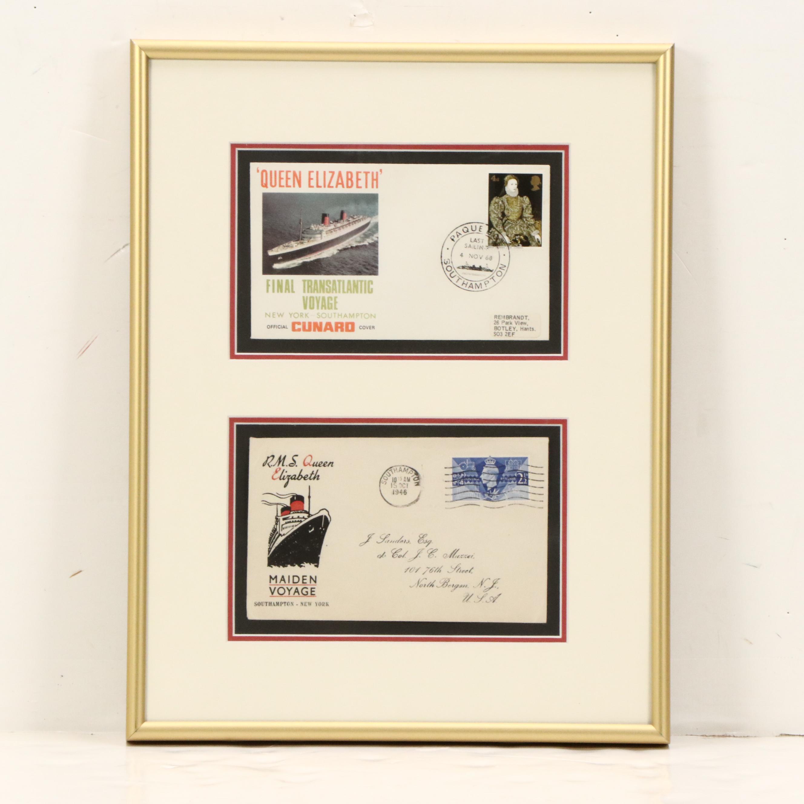 R.M.S. Queen Elizabeth Commemorative Covers, Cunard 125th Poster, More