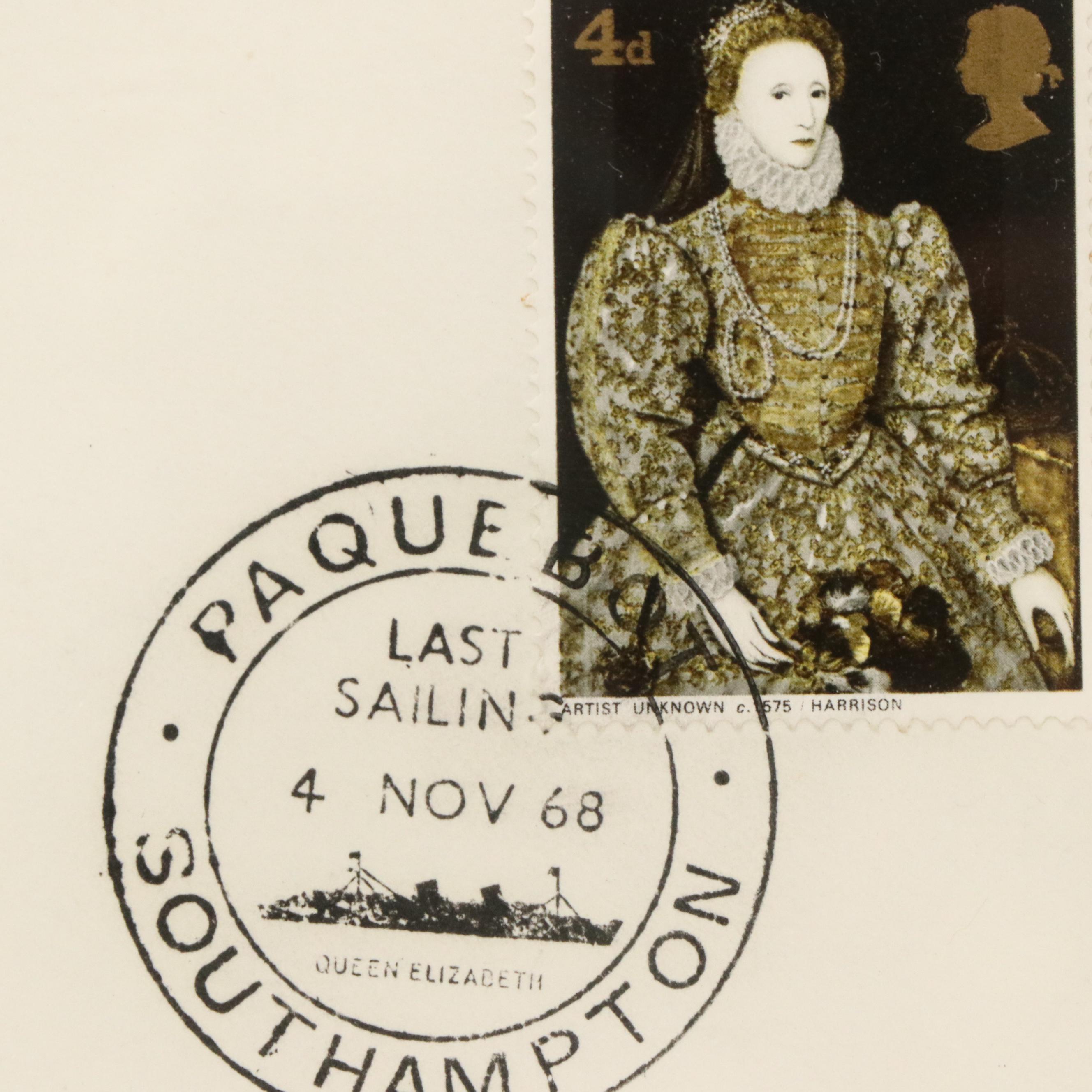 R.M.S. Queen Elizabeth Commemorative Covers, Cunard 125th Poster, More