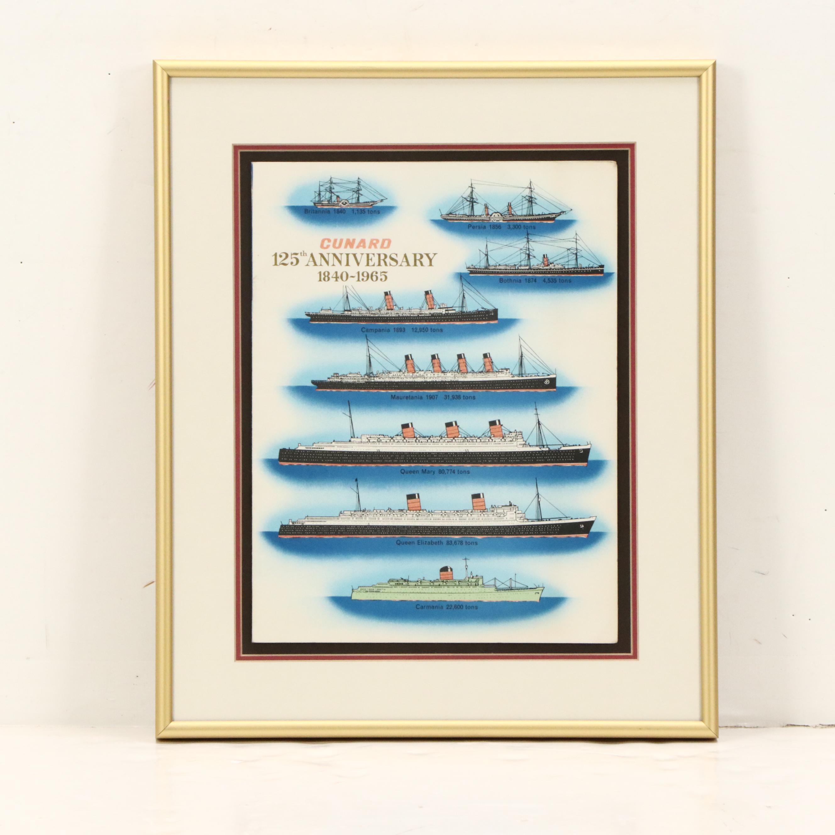 R.M.S. Queen Elizabeth Commemorative Covers, Cunard 125th Poster, More